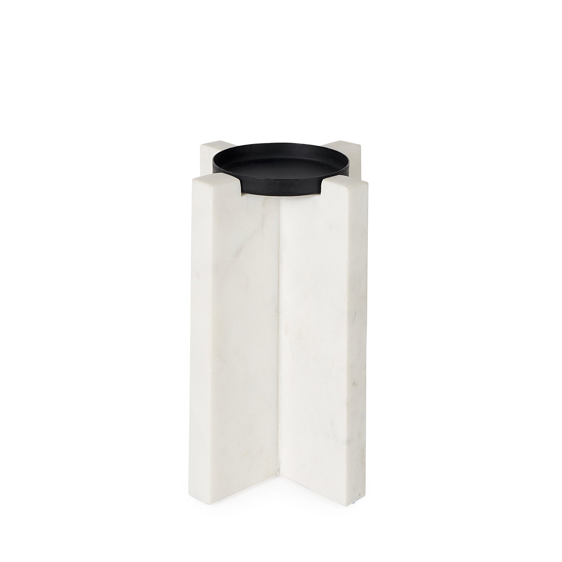Sophia 5.5"L x 3.5"W x 8.0"H. Marble Candle Holder Medium - Central Designs