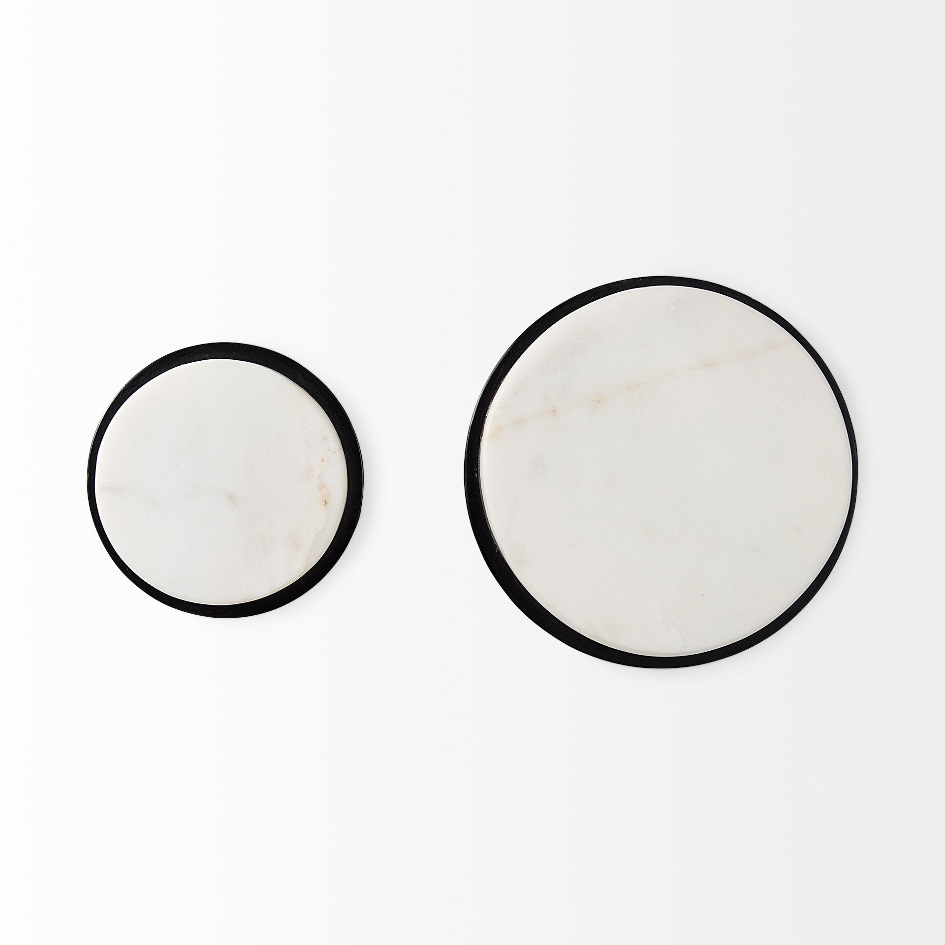 Sophia 5.0 L x 5.0 W x 3.0 H White Marble Set of 2 Wall Hooks - Central Designs