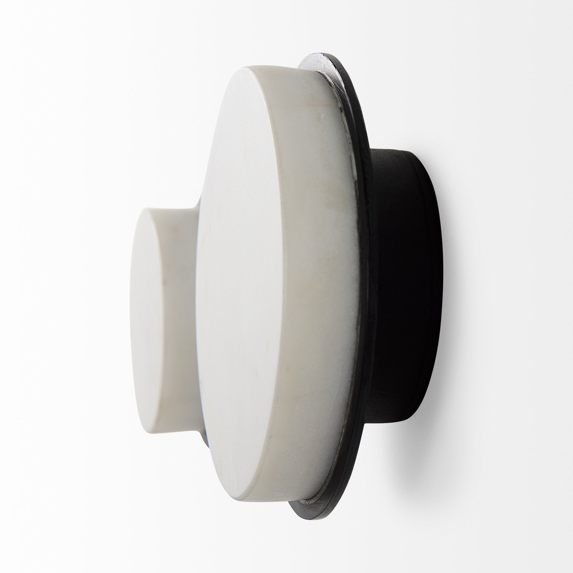 Sophia 5.0 L x 5.0 W x 3.0 H White Marble Set of 2 Wall Hooks - Central Designs