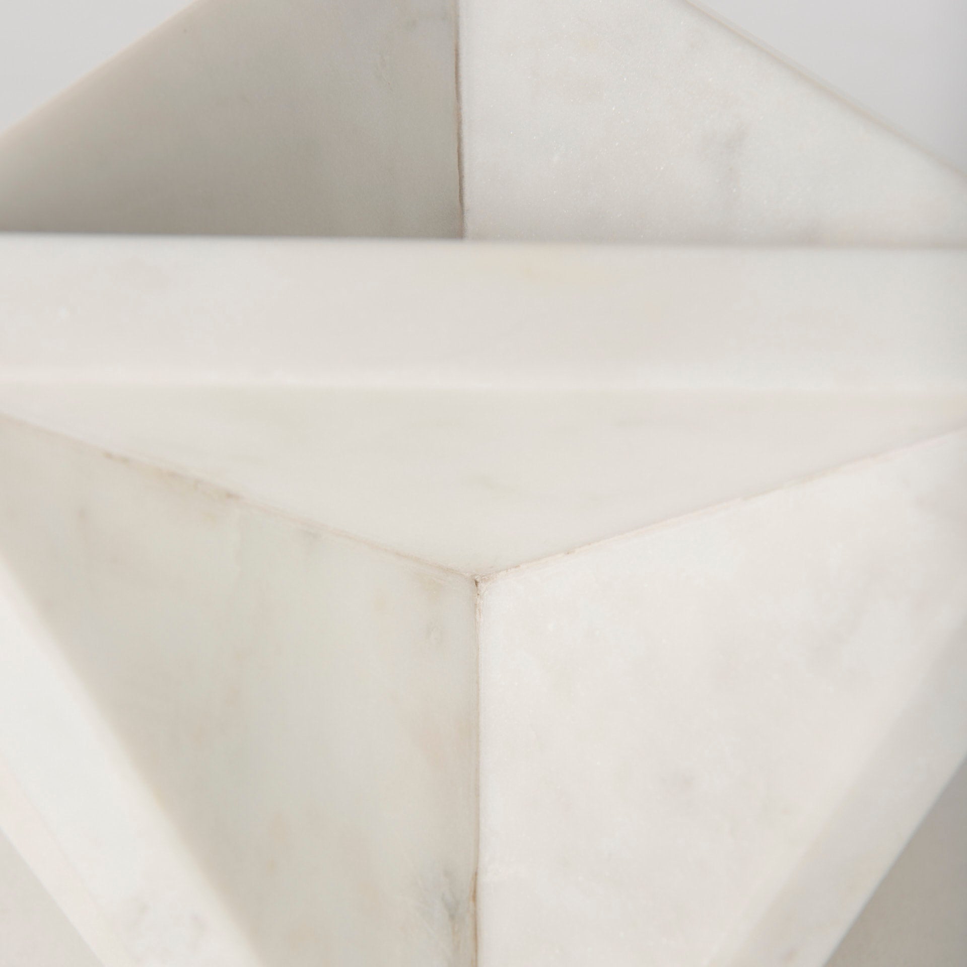 Sophia 5.5 L x 5.5 W x 8.5 H White Marble Decor Stand - Central Designs