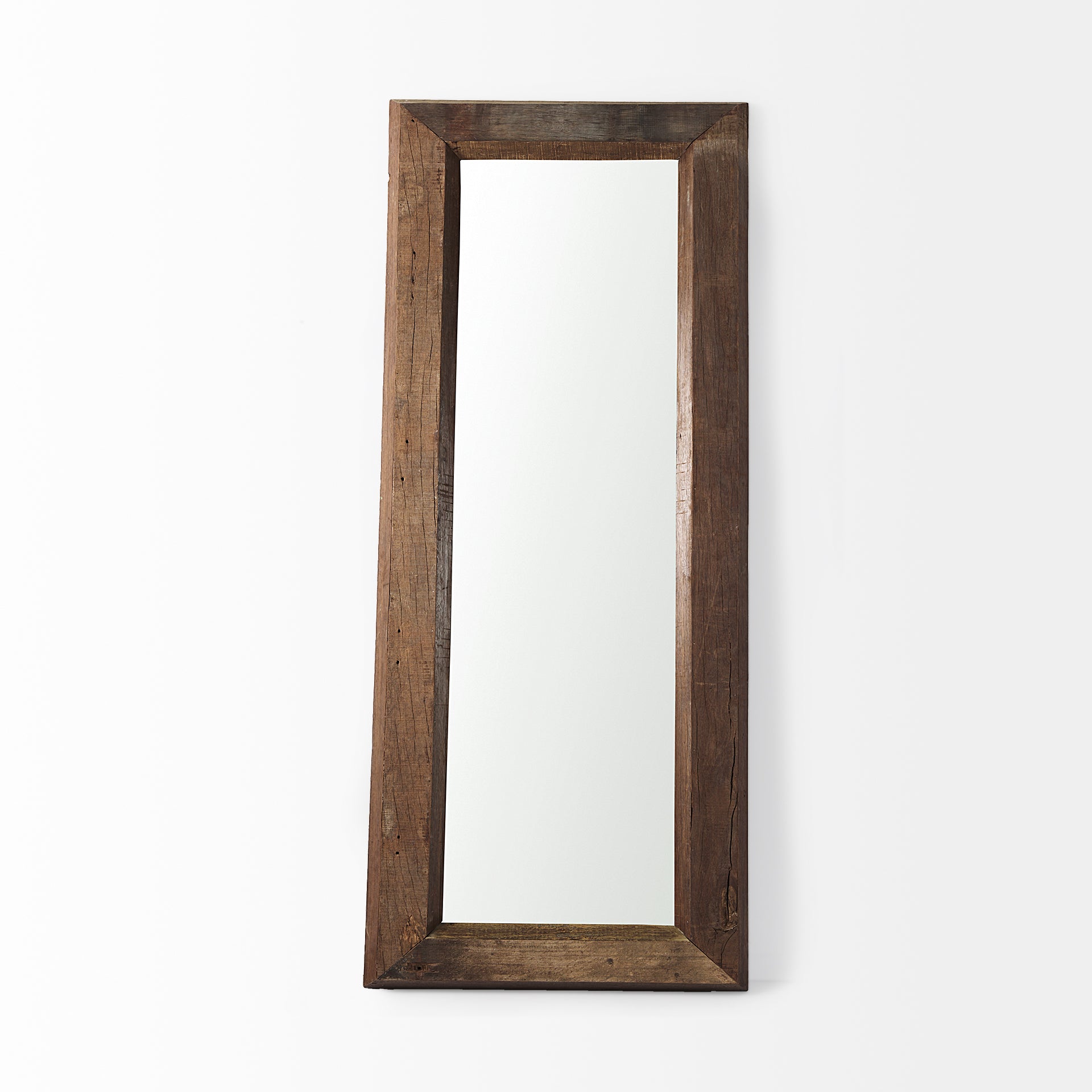 Gerome 31.0L x 5.0W x 86.0H Brown Wooden Floor Mirror - Central Designs