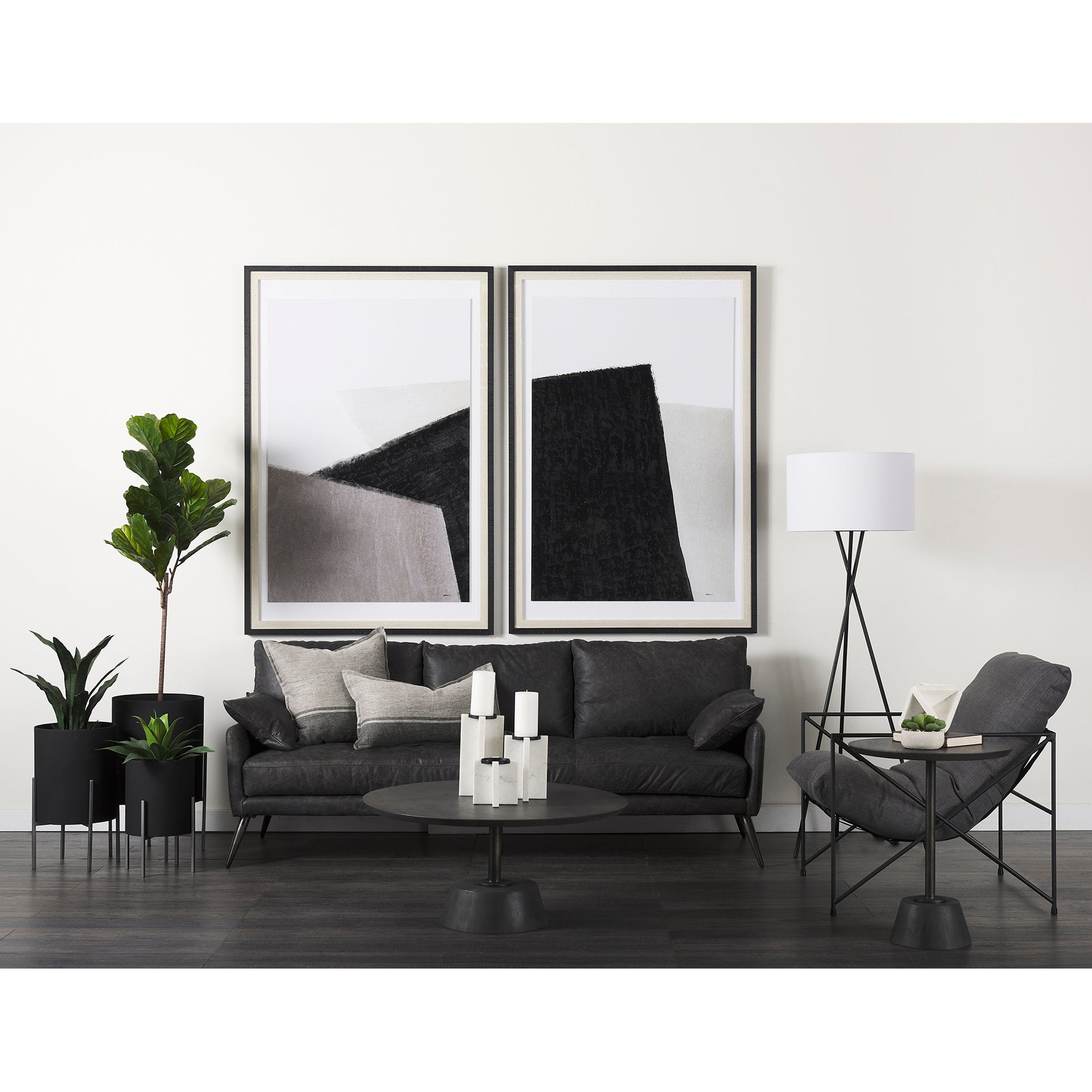 Sophia 5.5 L x 5.5 W x 8.5 H White Marble Decor Stand - Central Designs