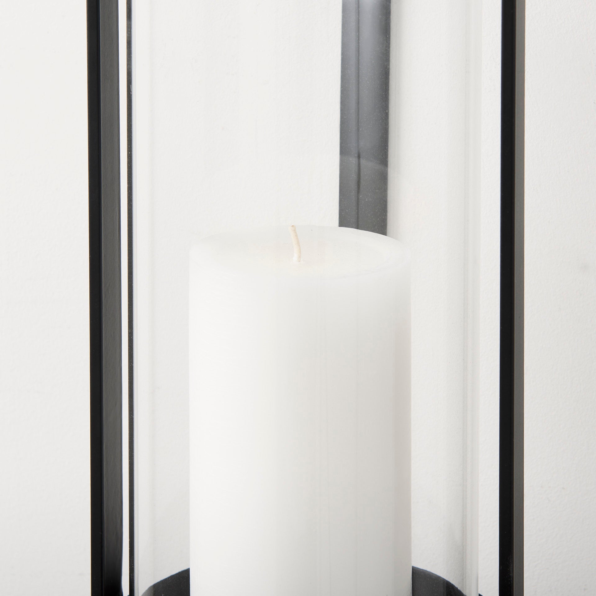 Kero 5.9L x 6.9W x 24.0H Black Metal Wall Candle Holder - Central Designs