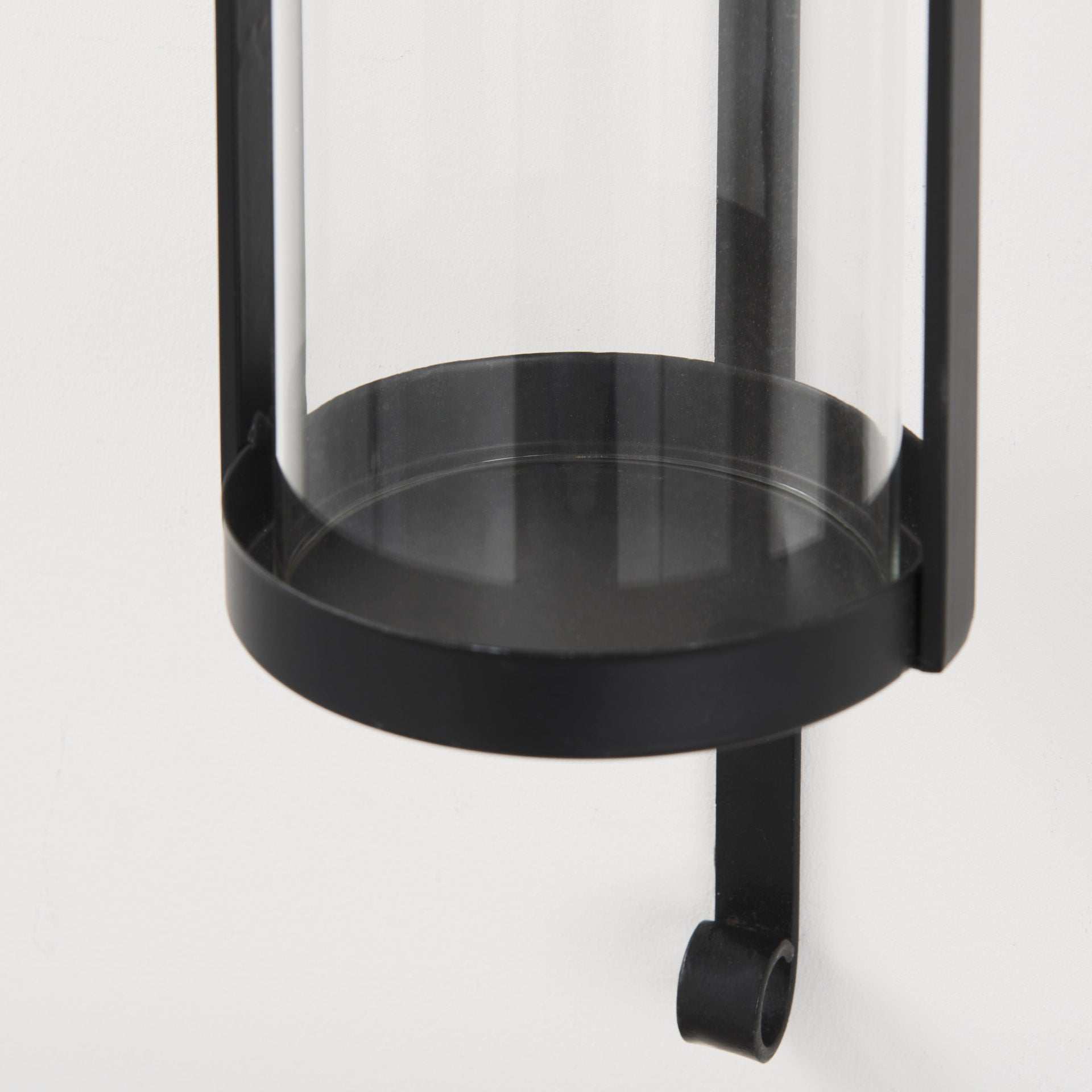 Kero 5.9L x 6.9W x 24.0H Black Metal Wall Candle Holder - Central Designs