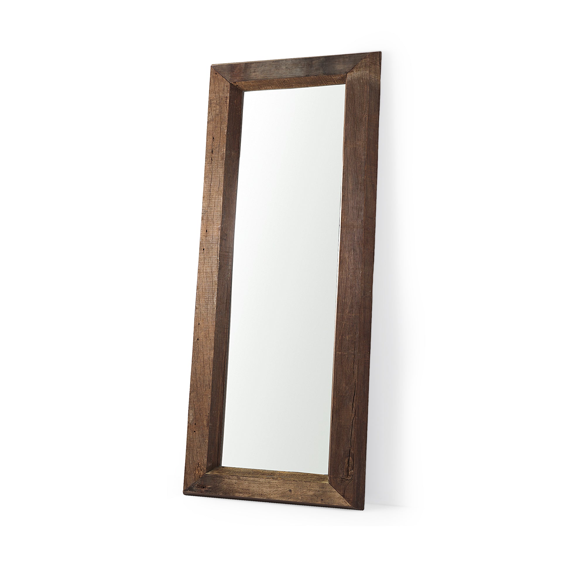 Gerome 31.0L x 5.0W x 86.0H Brown Wooden Floor Mirror - Central Designs