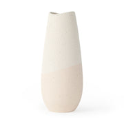 Salar 5.9L x 5.9W x 14.0H Cream Conical Crackled Ceramic Vase - Central Designs