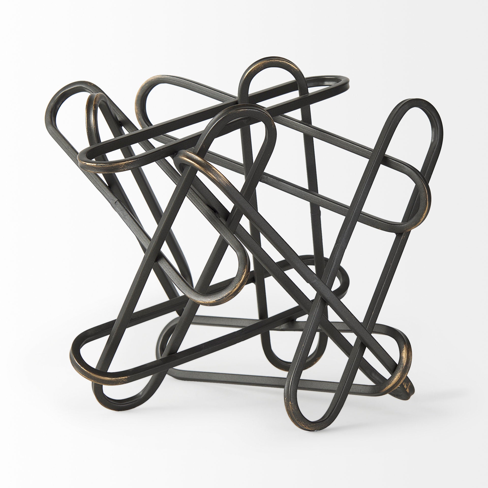 Henderson 12.2L x 9.1W x 9.1H Black Metal Paperclip Decorative Object - Central Designs