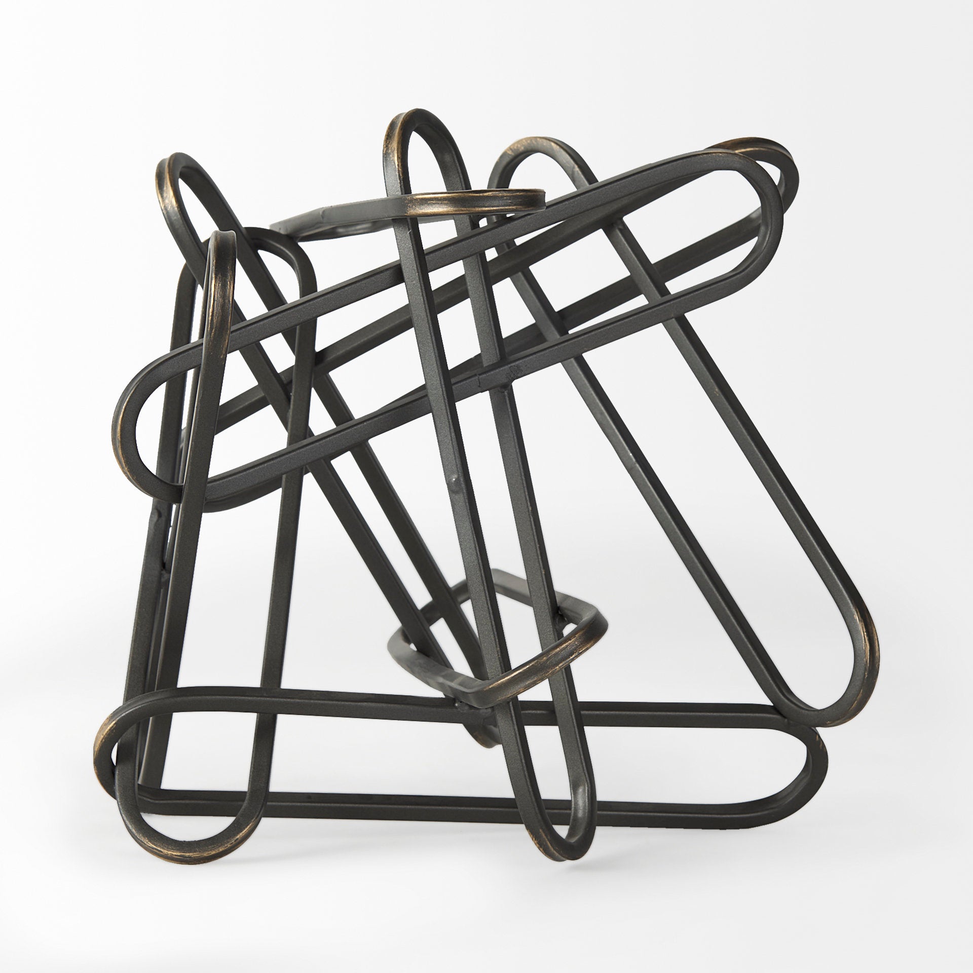Henderson 12.2L x 9.1W x 9.1H Black Metal Paperclip Decorative Object - Central Designs