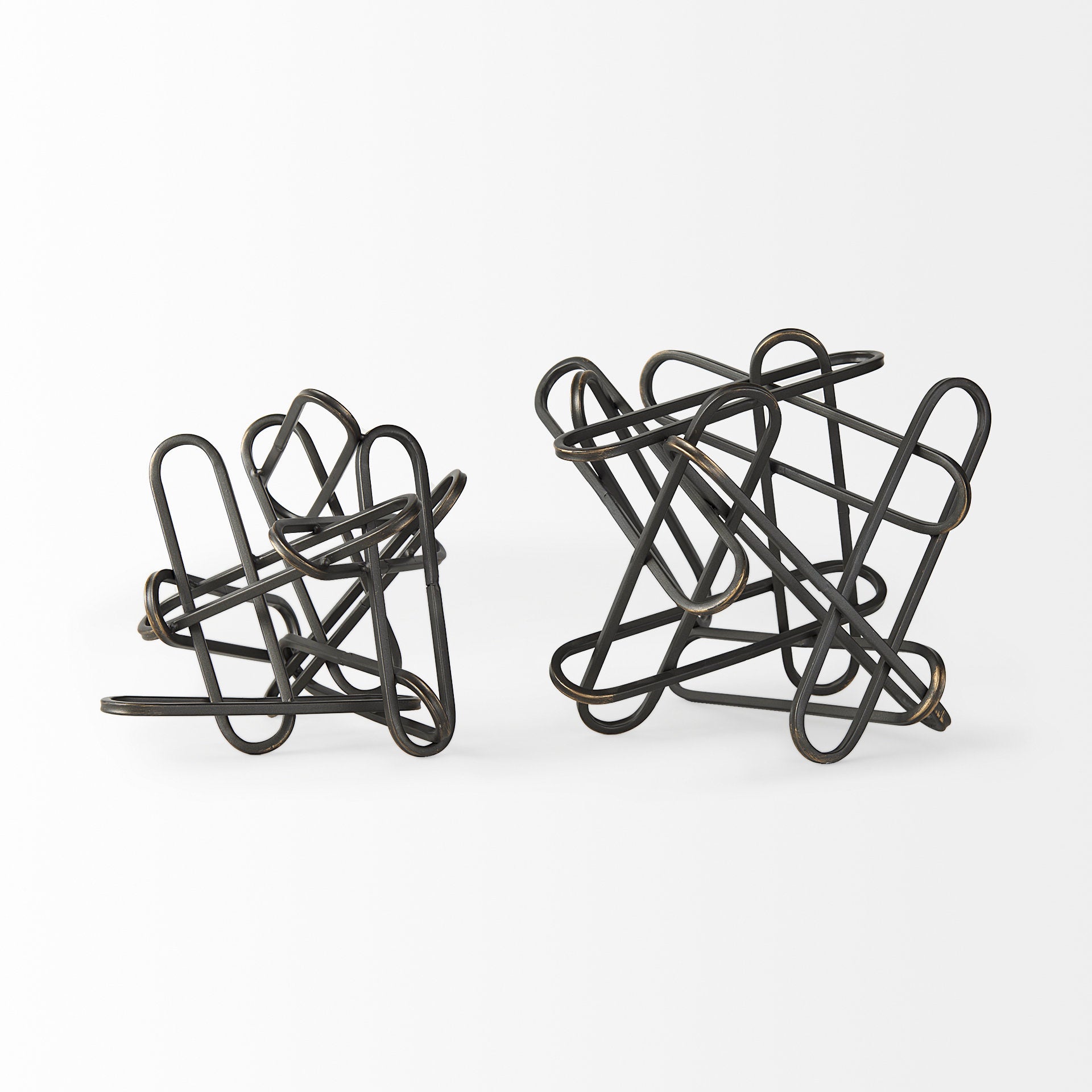 Henderson 12.2L x 9.1W x 9.1H Black Metal Paperclip Decorative Object - Central Designs