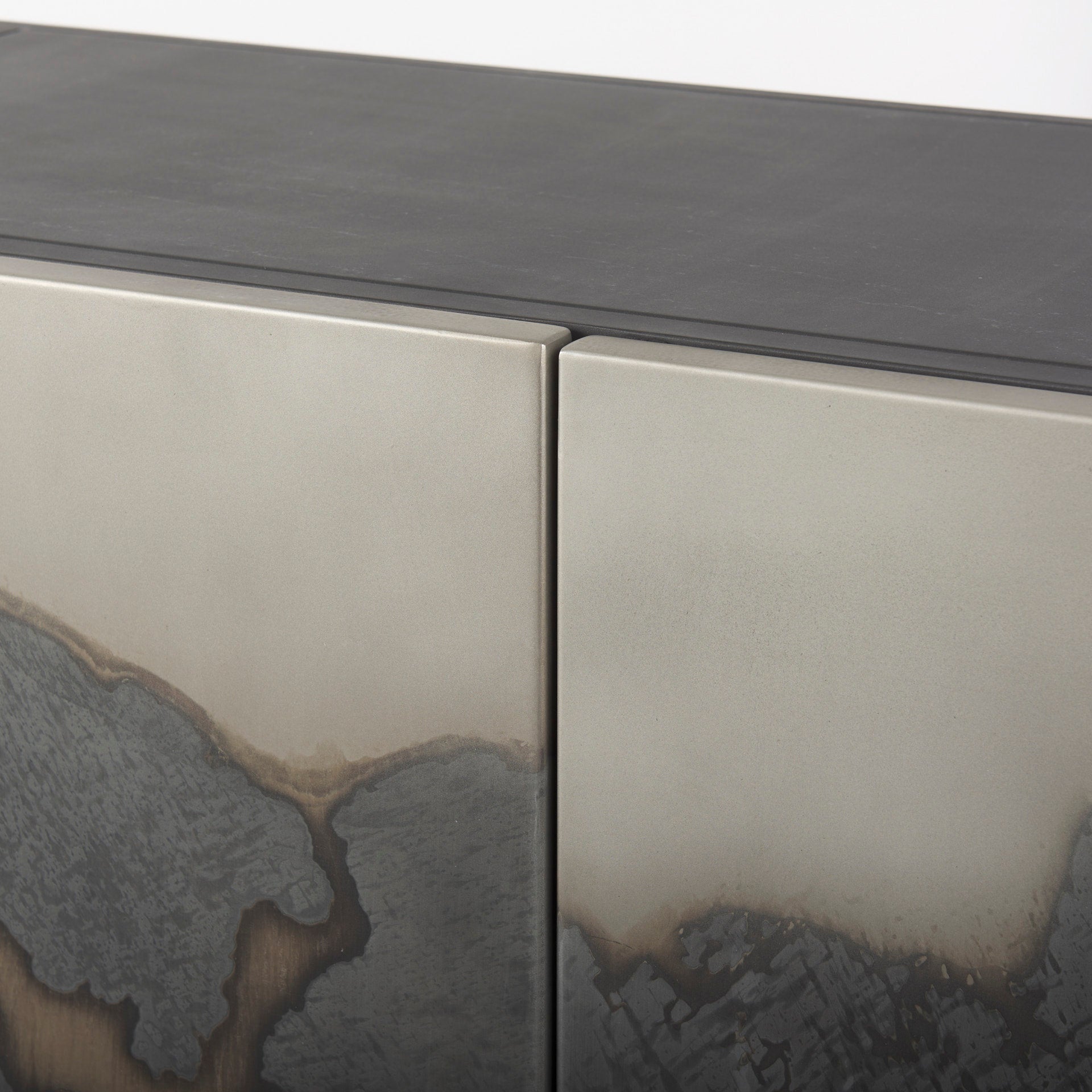 Roxdale 82.0L x 18.0W x 29.0H Acid Wash Metal Sideboard - Central Designs