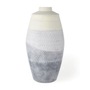 Blume 16.5H Off - White w/ Gray Textured Vase - Central Designs