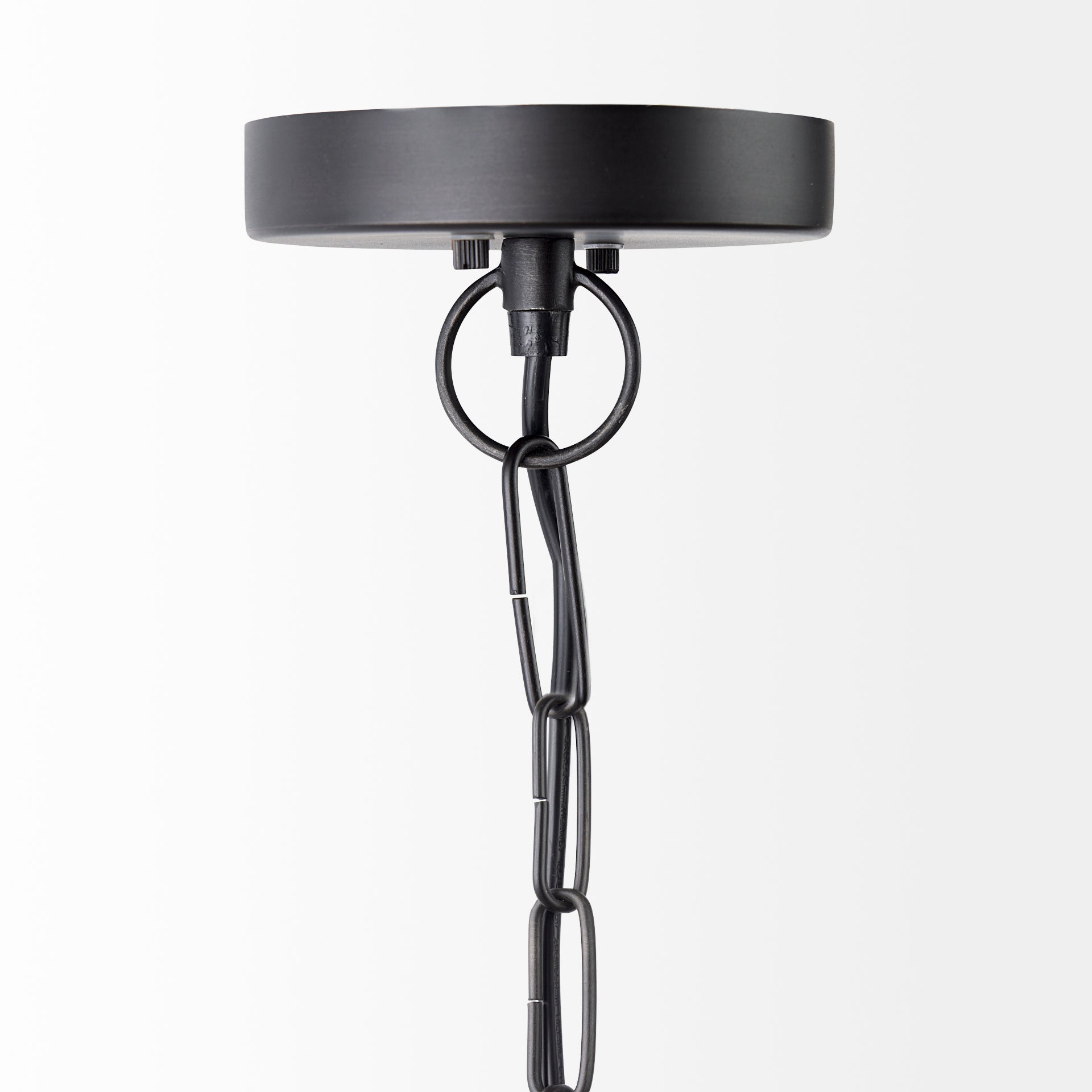 Leighton II 15x20 Black Metal Spherical Pendant Light - Central Designs