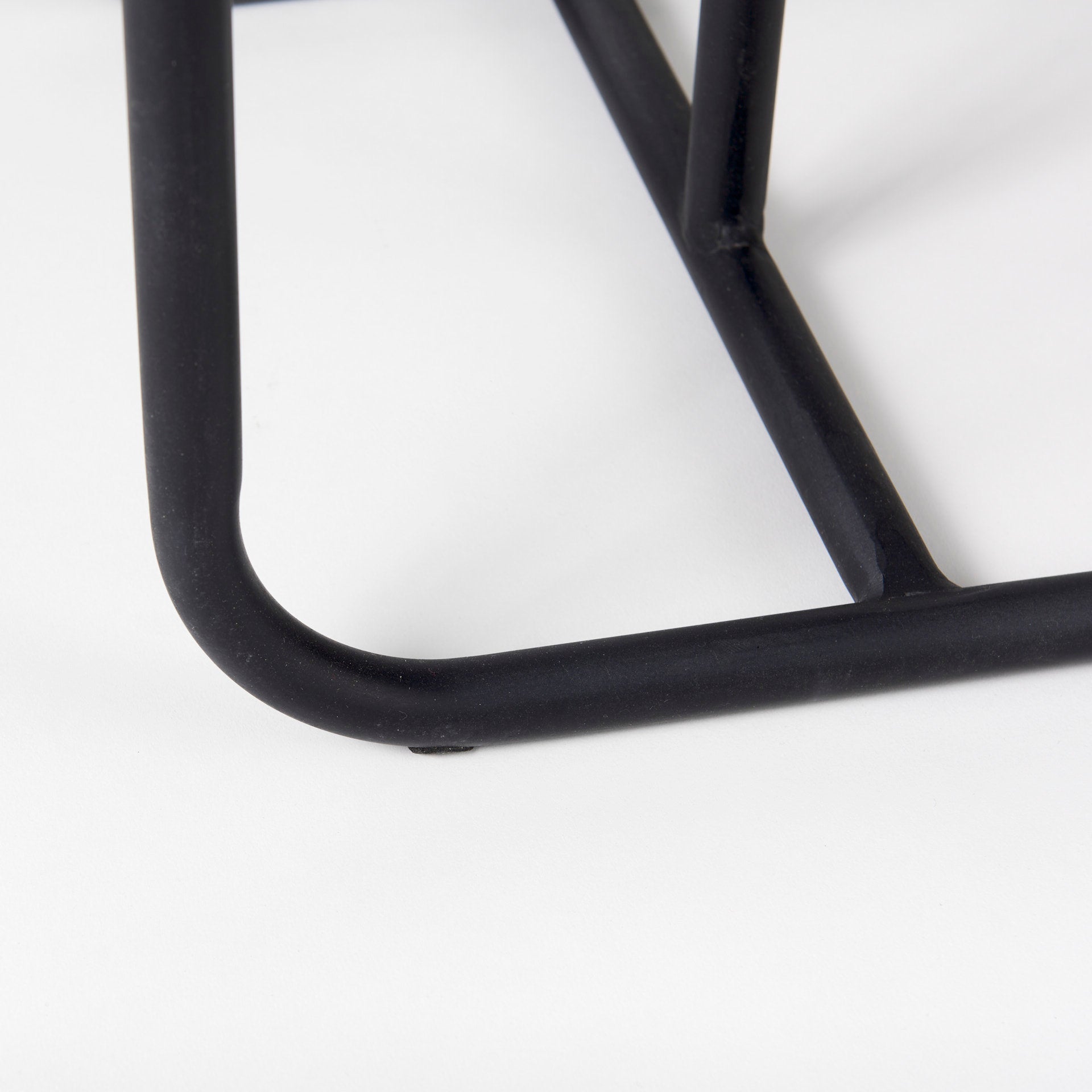 Kyra 12.0L x 20.0W x 23.0H White Marble Top W/Black Iron Frame C - Shaped End and Side Table - Central Designs