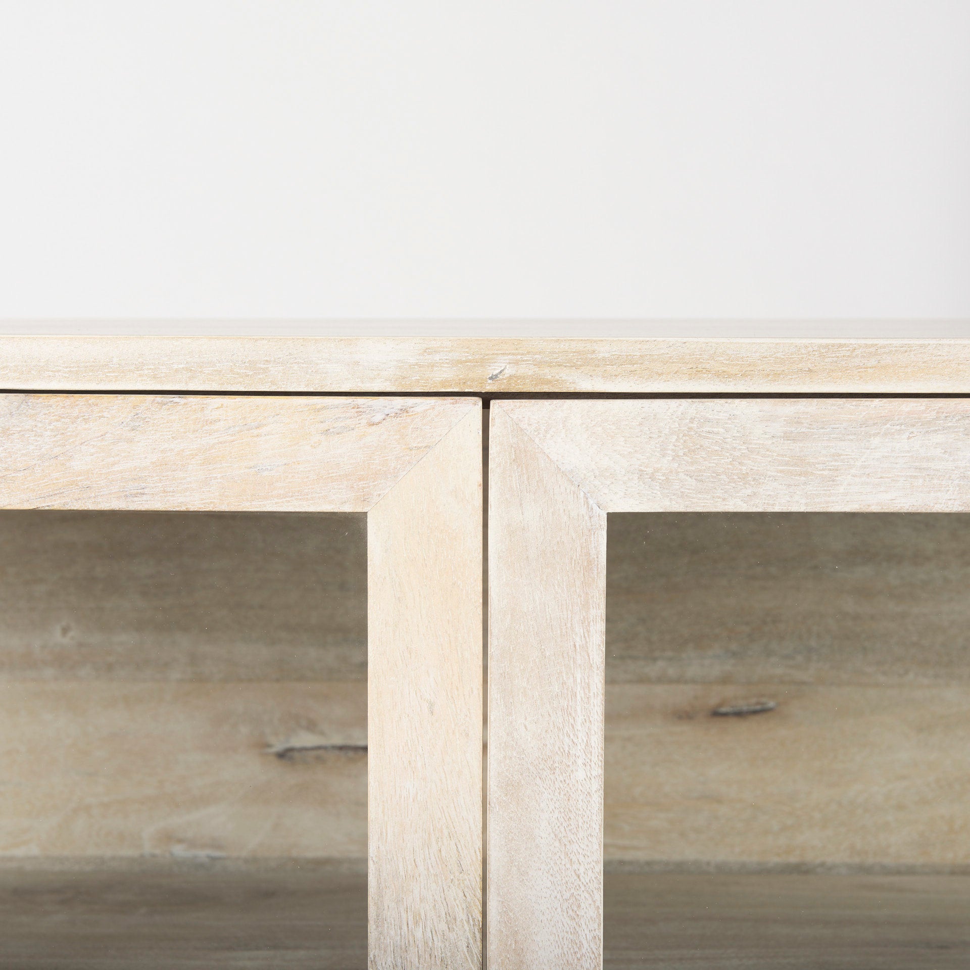 Arelius 36L x 18W x 32H White Wood, Gold Metal Base w/ 2 Glass Doors Accent Cabinet - Central Designs