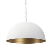 Juniper 24" Round White Dome Pendant Light - Central Designs