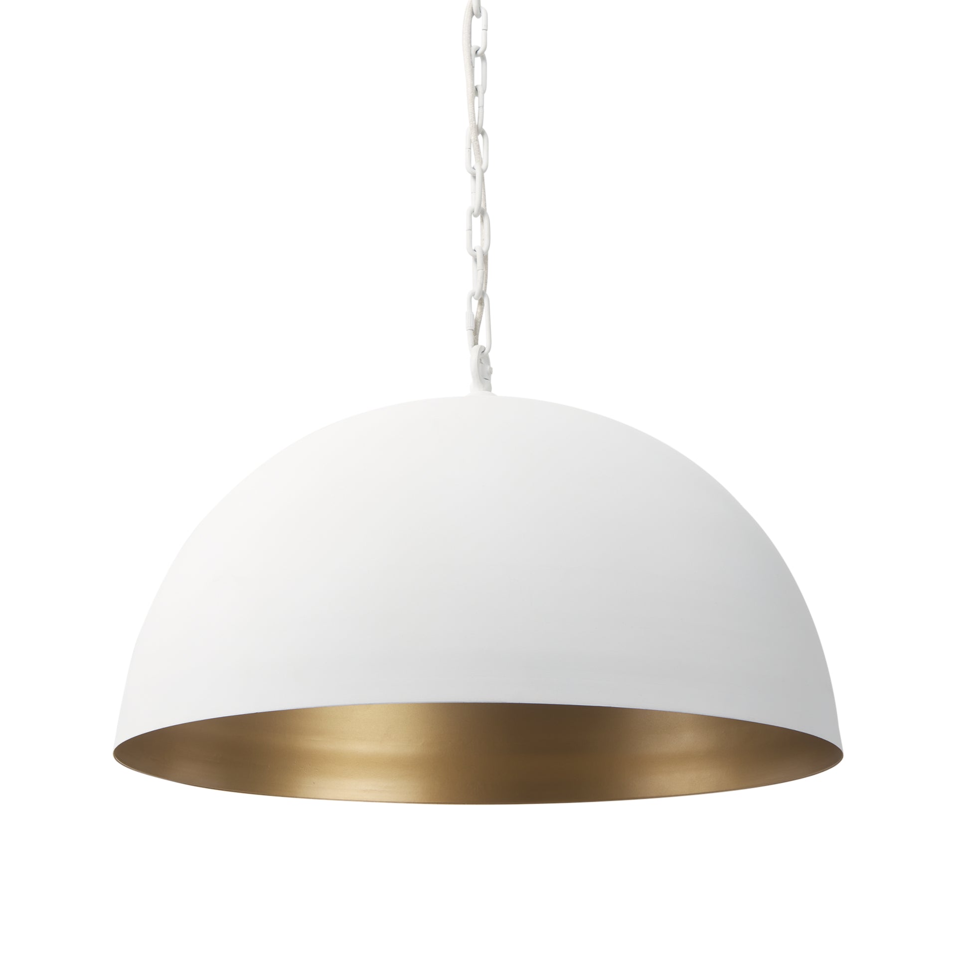 Juniper 24" Round White Dome Pendant Light - Central Designs