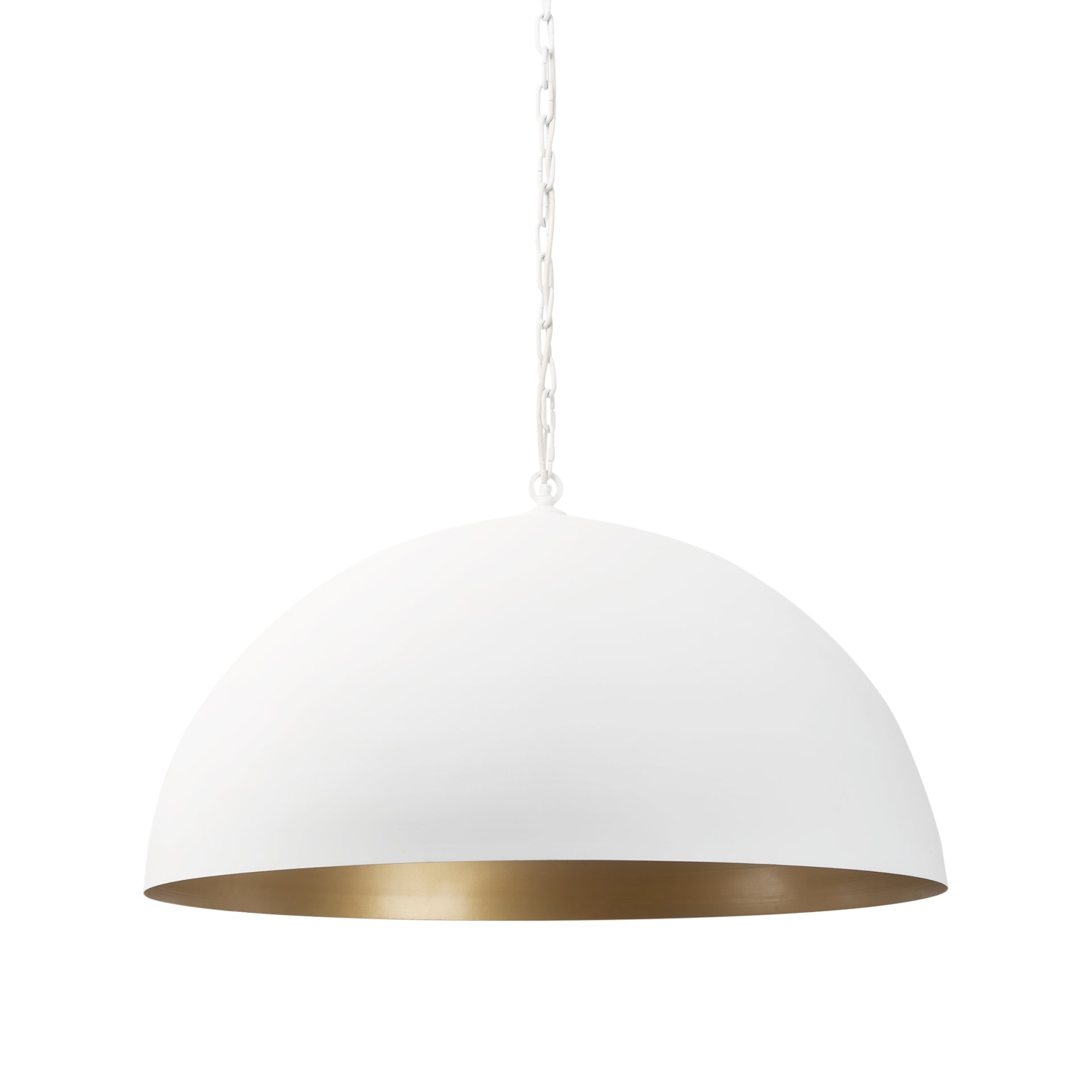 Juniper 36" Round White Dome Pendant Light - Central Designs