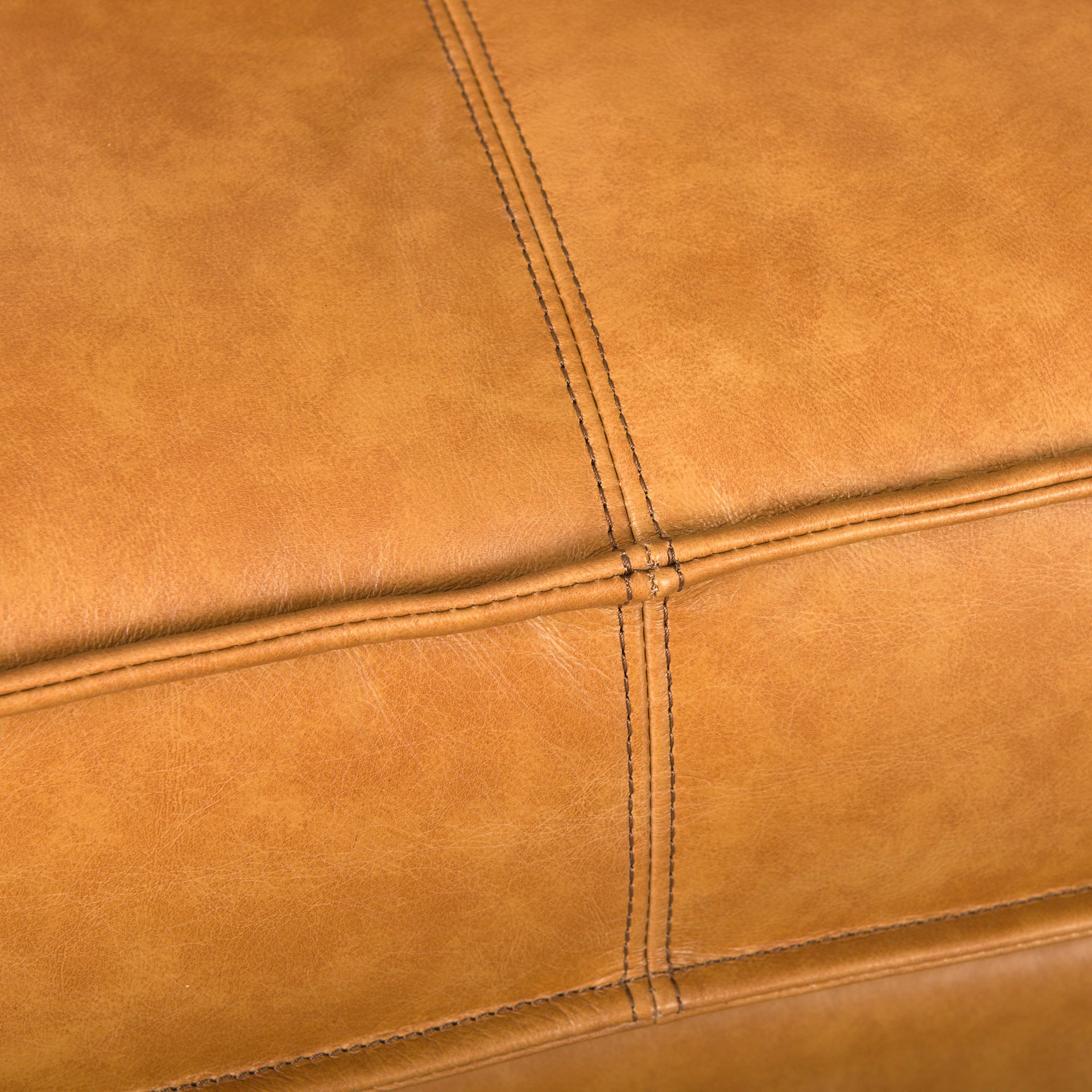 D'Arcy 111"L x 70"D x 33"H Tan Leather Right Chaise Sectional - Central Designs