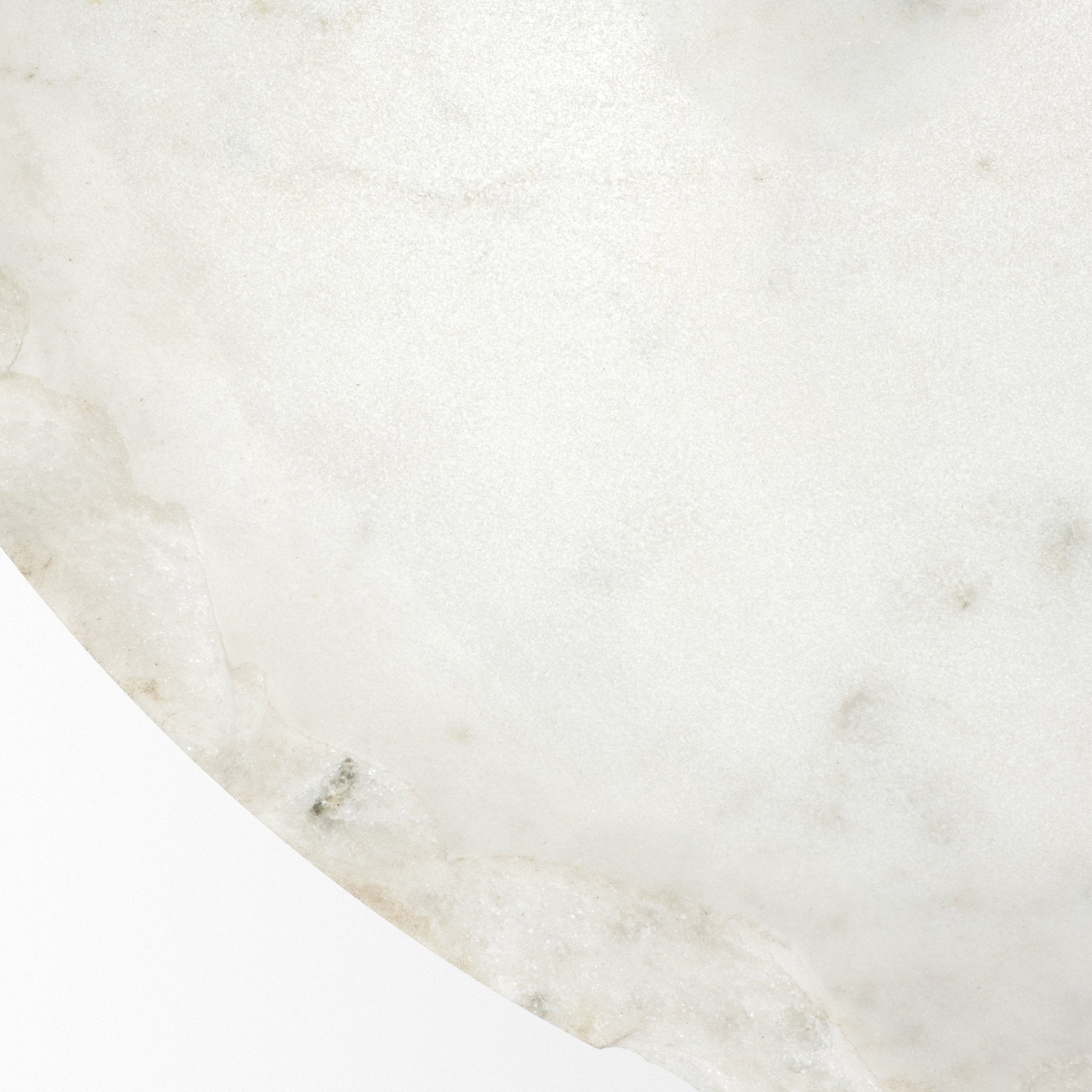 Reinhold II 21L x 21W x 21H Round Live - Edge Marble Top and Gold Metal Base Side/End Table - Central Designs