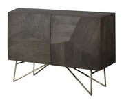 Darwin Dark Brown Wood 2 Door Accent Cabinet - Central Designs
