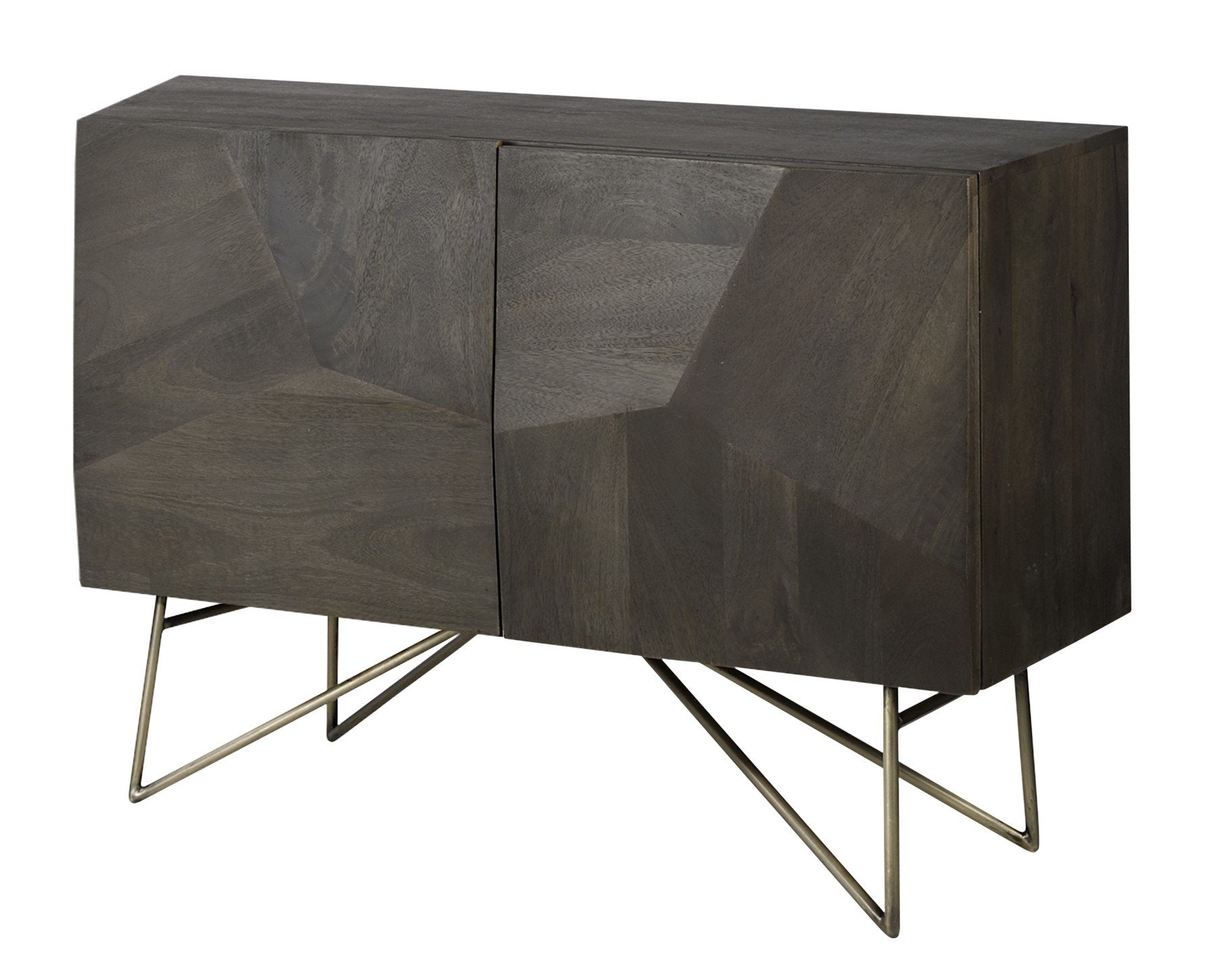 Darwin Dark Brown Wood 2 Door Accent Cabinet - Central Designs