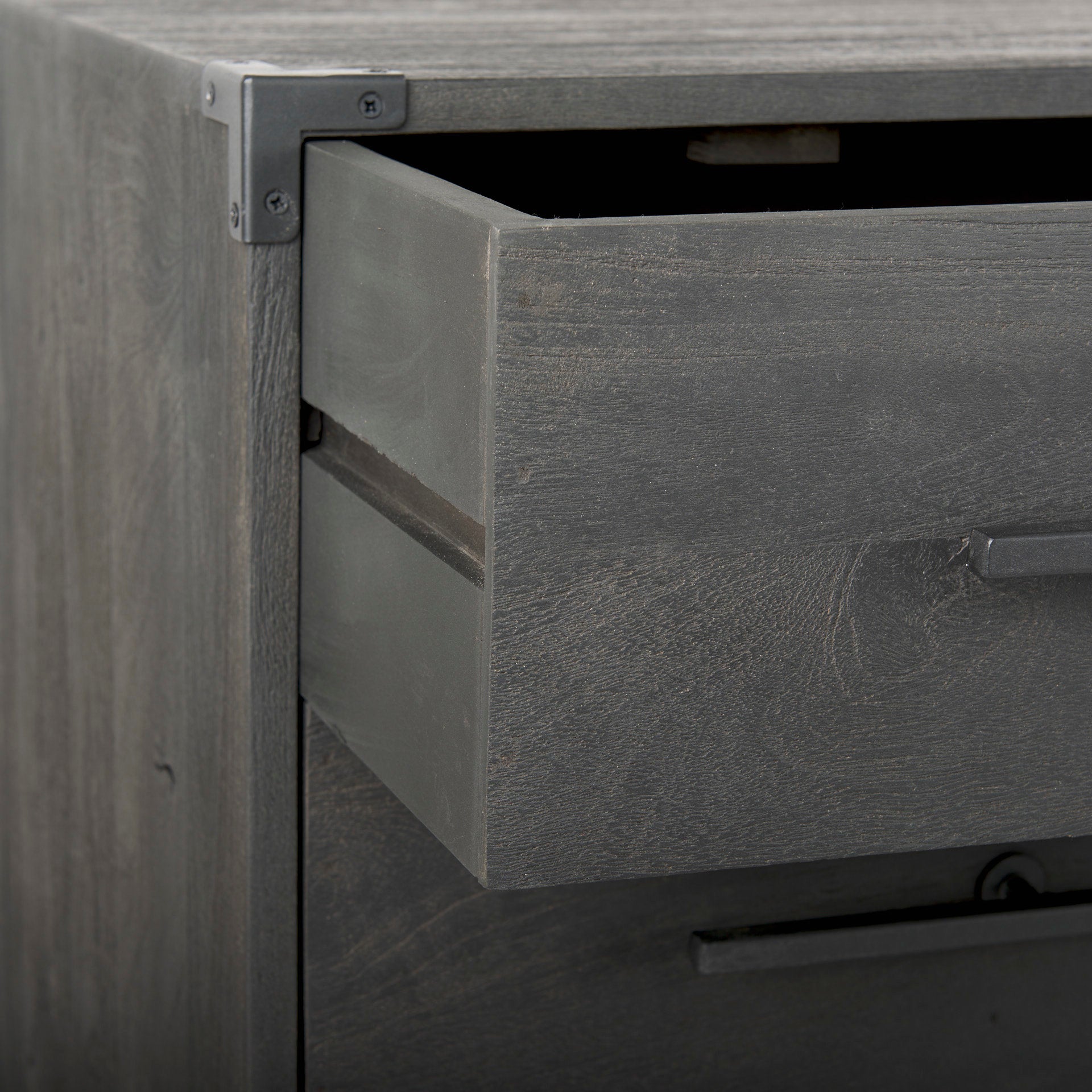 Ward 34L x 18W Brown Wood and Iron 3 Drawer Accent Cabinet - Central Designs