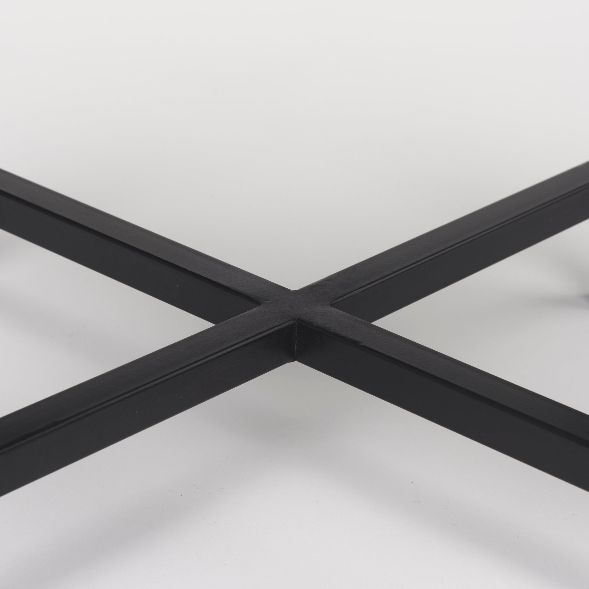 Lucas III (Set of 2) 15L x 15W; 12L x 12W White Marble W/Black Iron Frame Accent Tables - Central Designs
