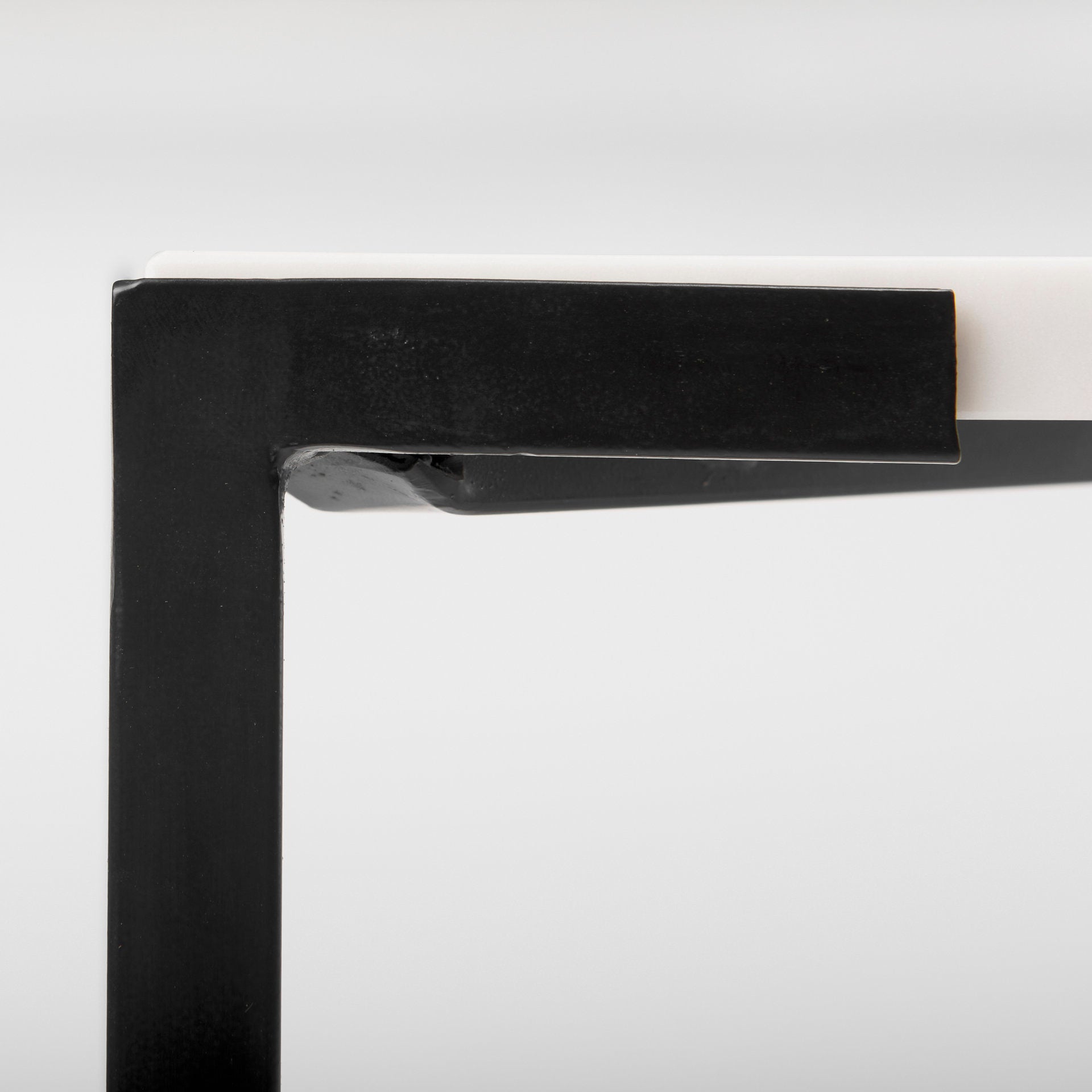 Lucas 30x30 White Marble Top Black Metal Base Coffee Table - Central Designs