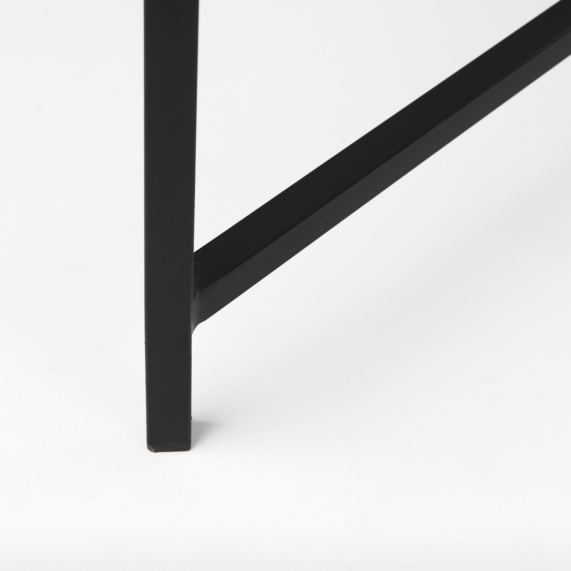 Lucas 30x30 White Marble Top Black Metal Base Coffee Table - Central Designs