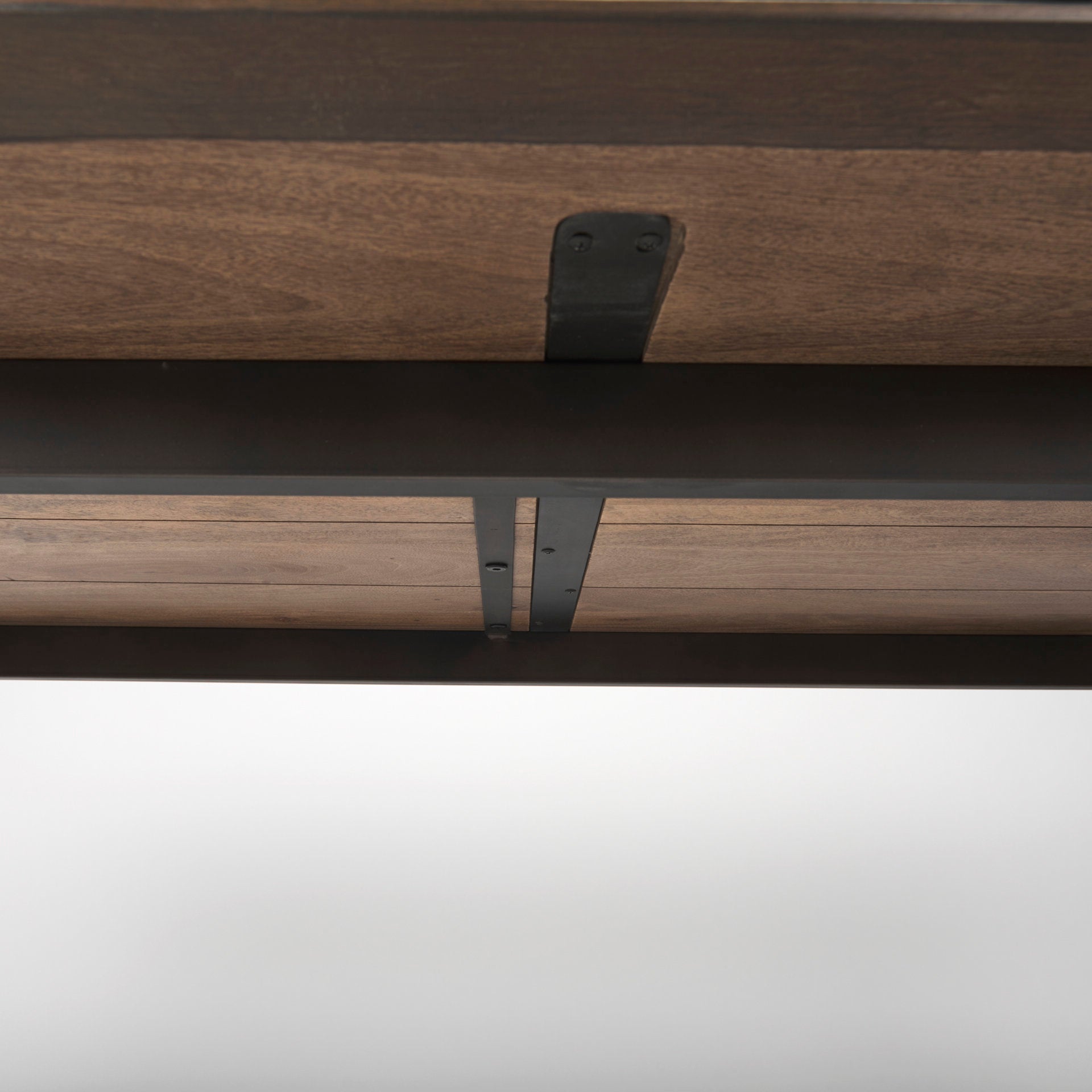 Nicholas II 72x39 Brown Solid Wood Top Metal/Wood Leg Dining Table - Central Designs