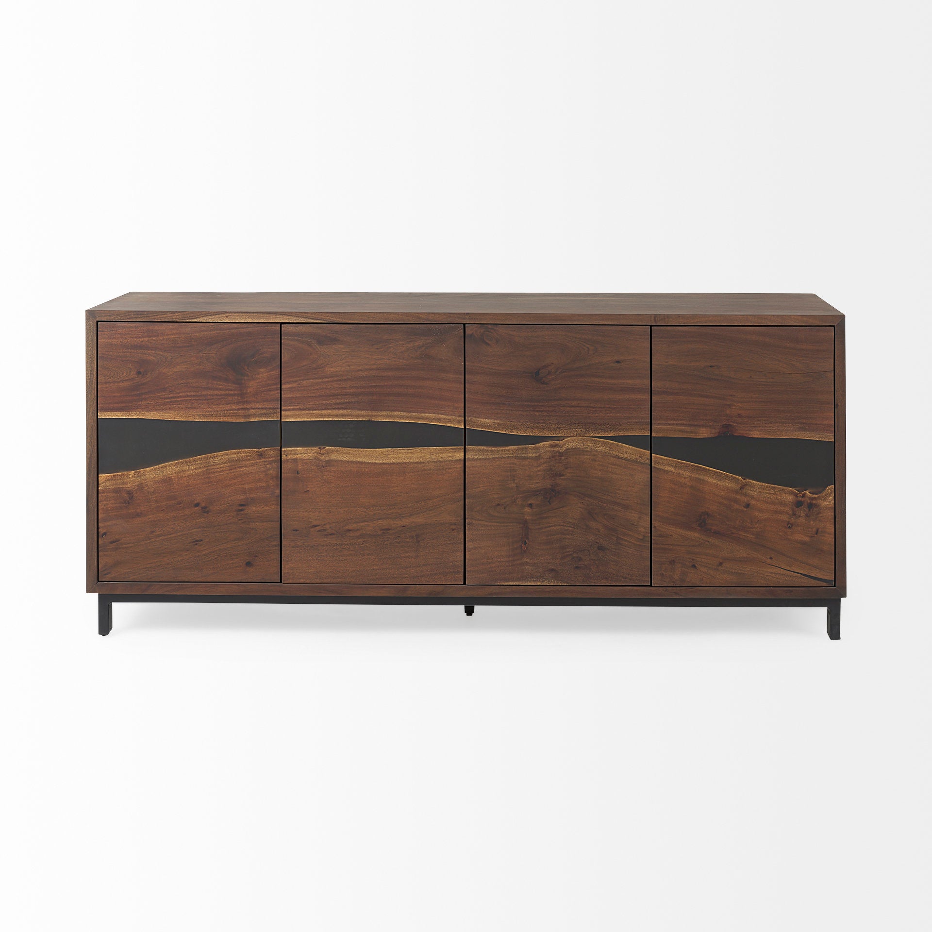 Hemlock 69L x 18W x 30H Brown Wood Sideboard - Central Designs