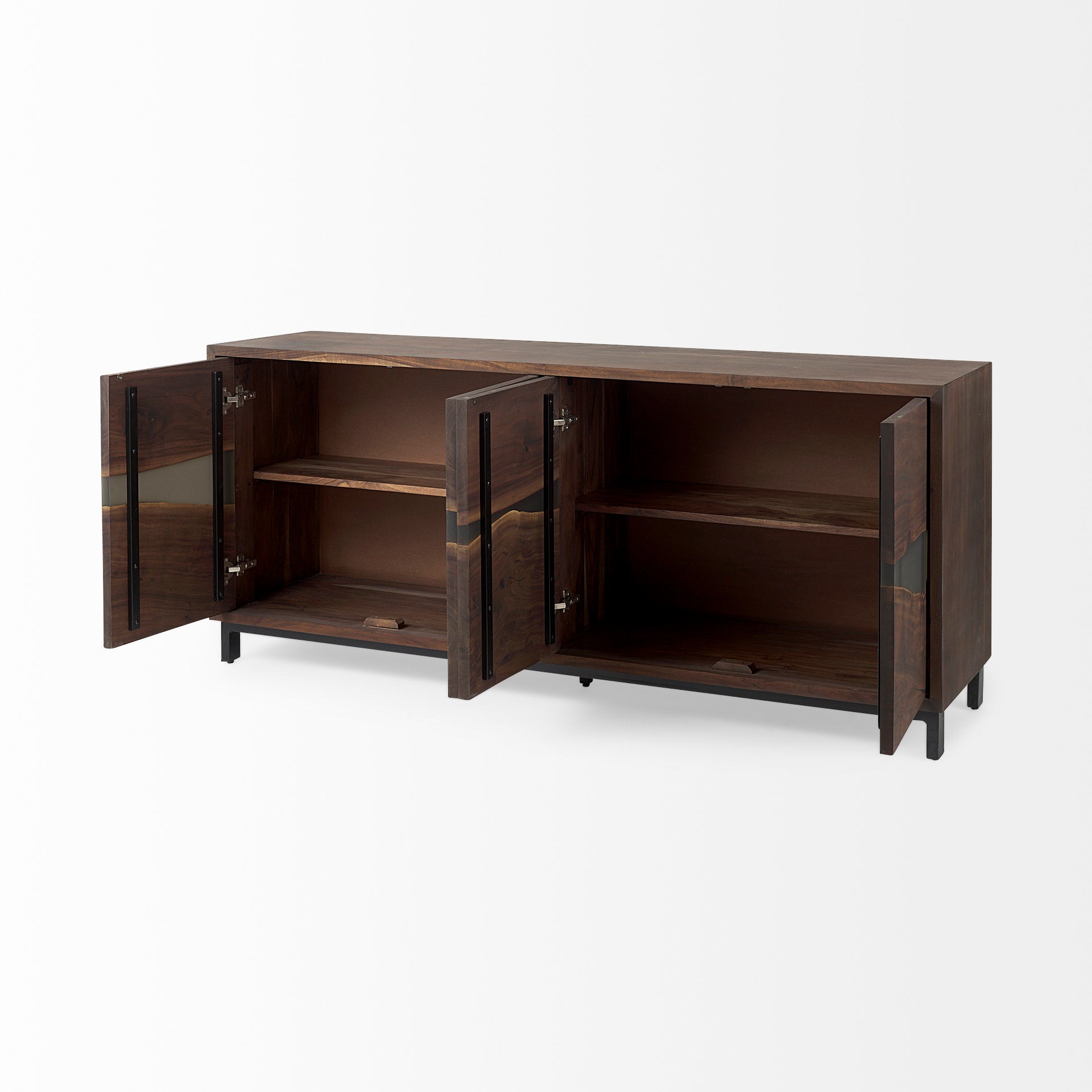 Hemlock 69L x 18W x 30H Brown Wood Sideboard - Central Designs