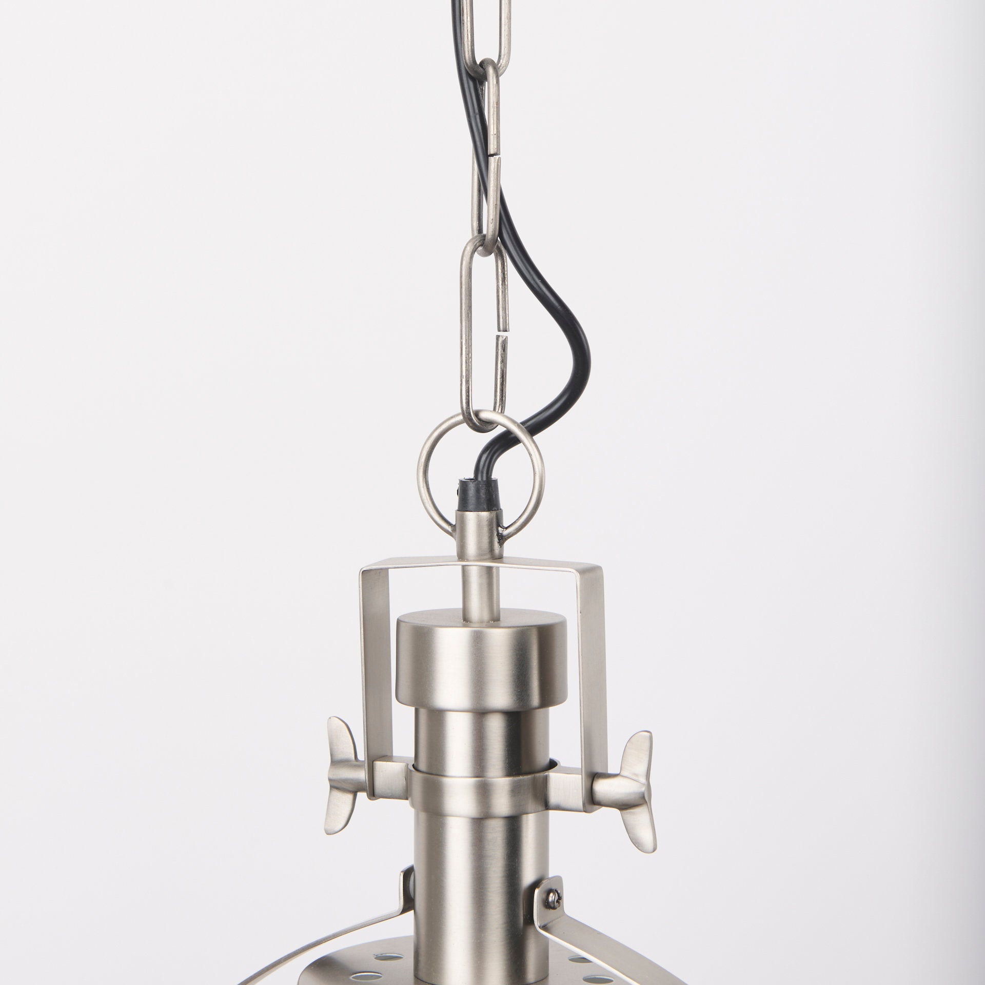 Leighton 15.0L x 15.0W x 20.0H Antique Nickel Pendant Light - Central Designs