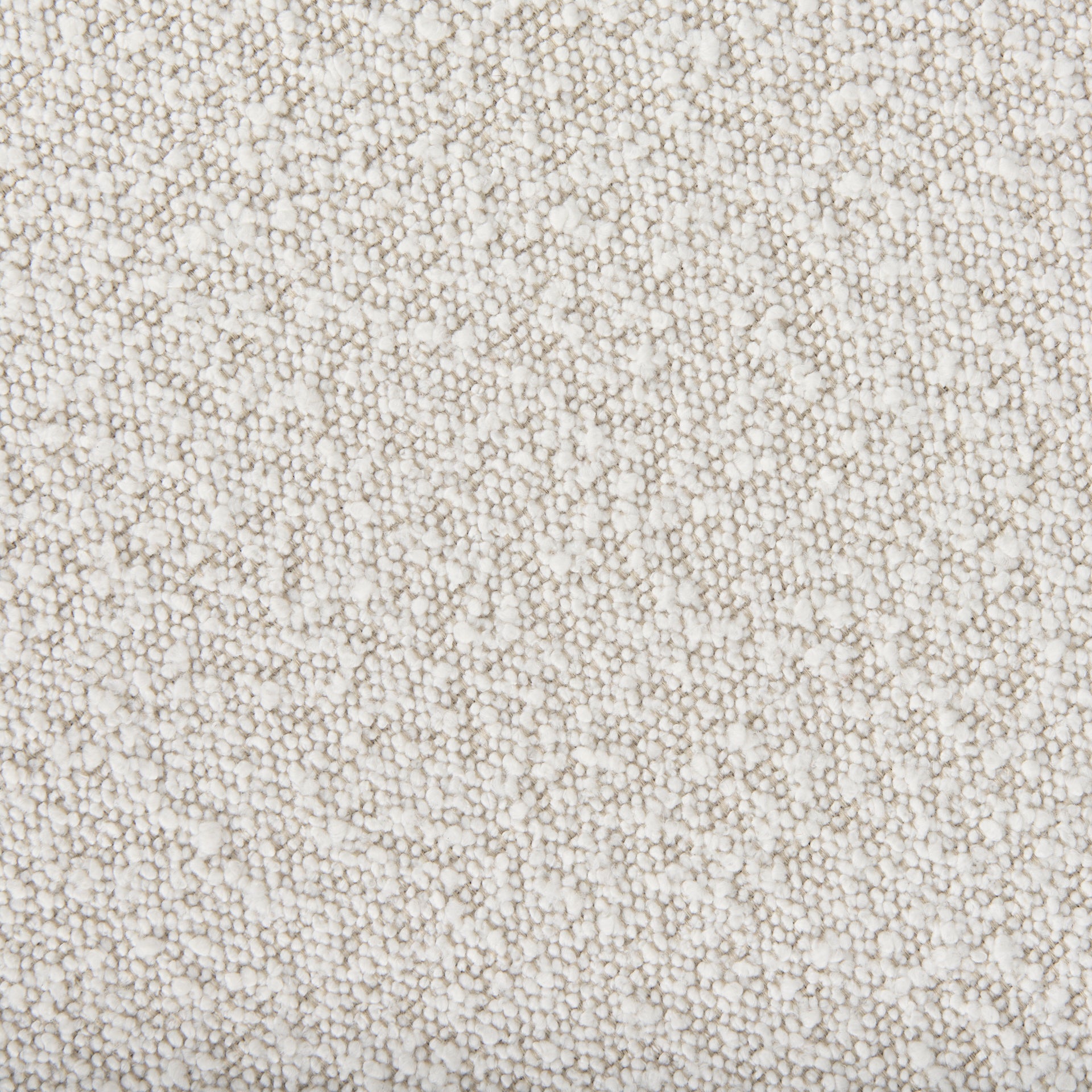 Amelia Cream Boucle W/Black Metal Upholstered Pouf - Central Designs