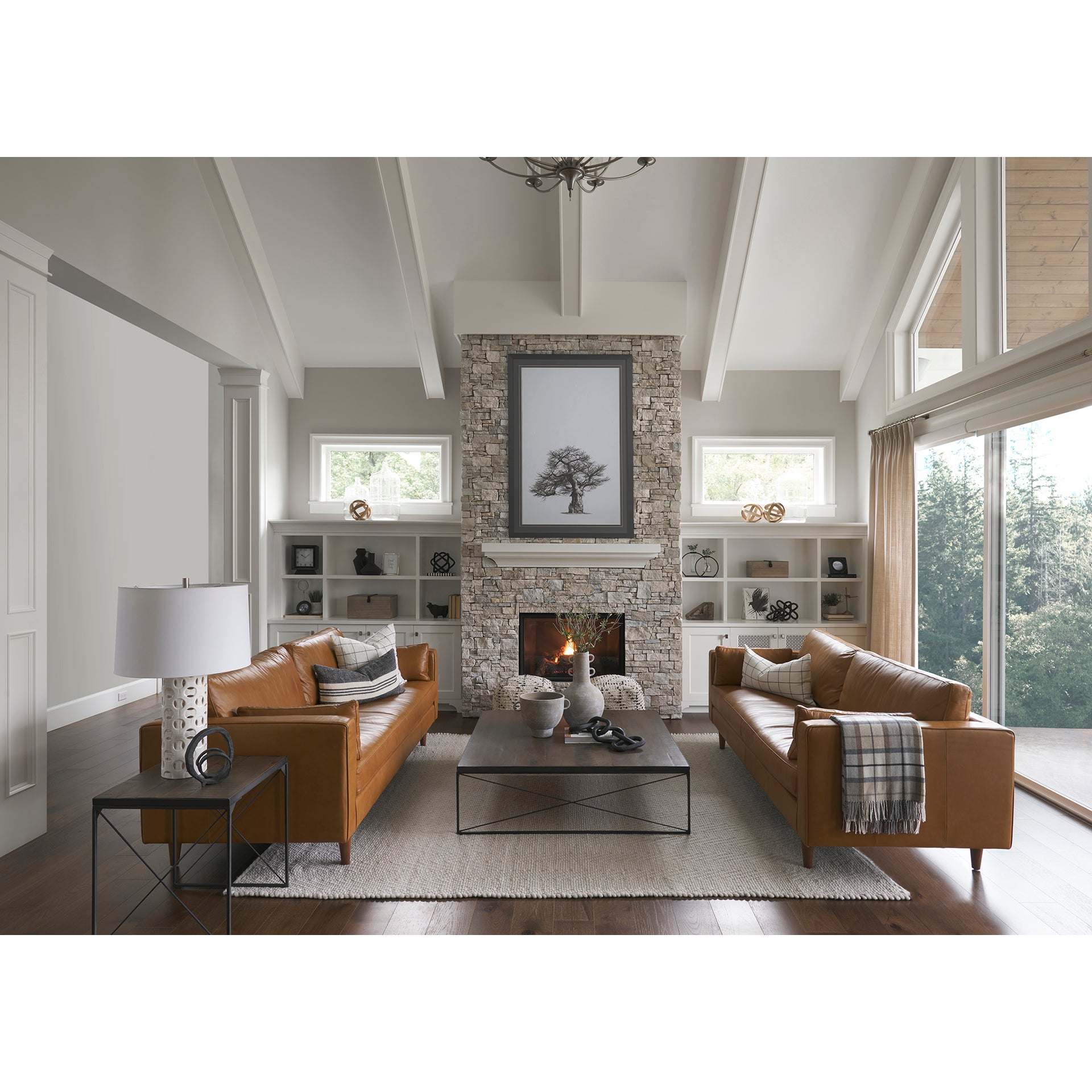 Aarohi 16.0L x 16.0W x 16.0H Cream/Black Cotton Patterned Pouf - Central Designs