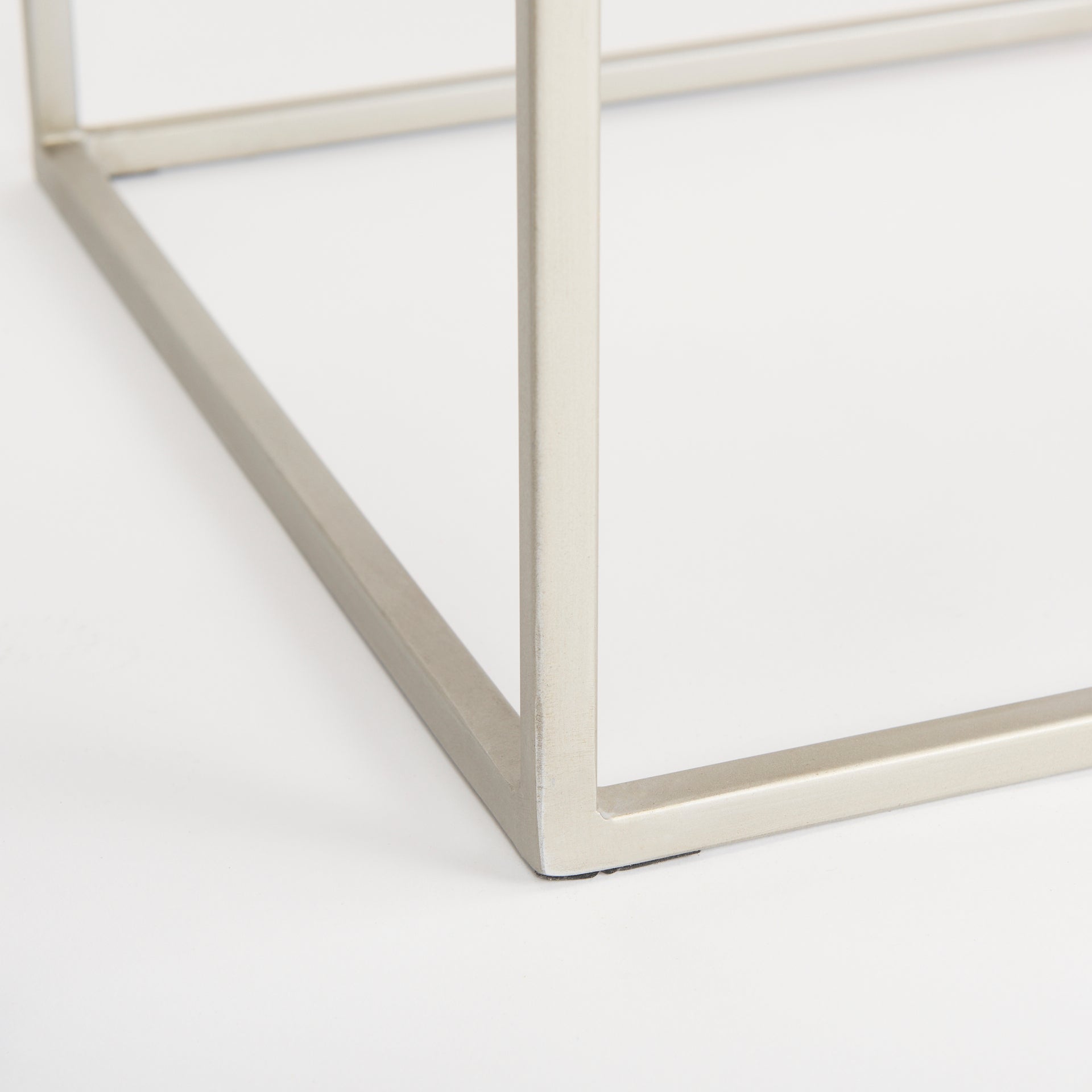 Morris I 63L x 15W x 31H Brown Wood w/ Silver Metal Frame 2 Drawer Console Table - Central Designs