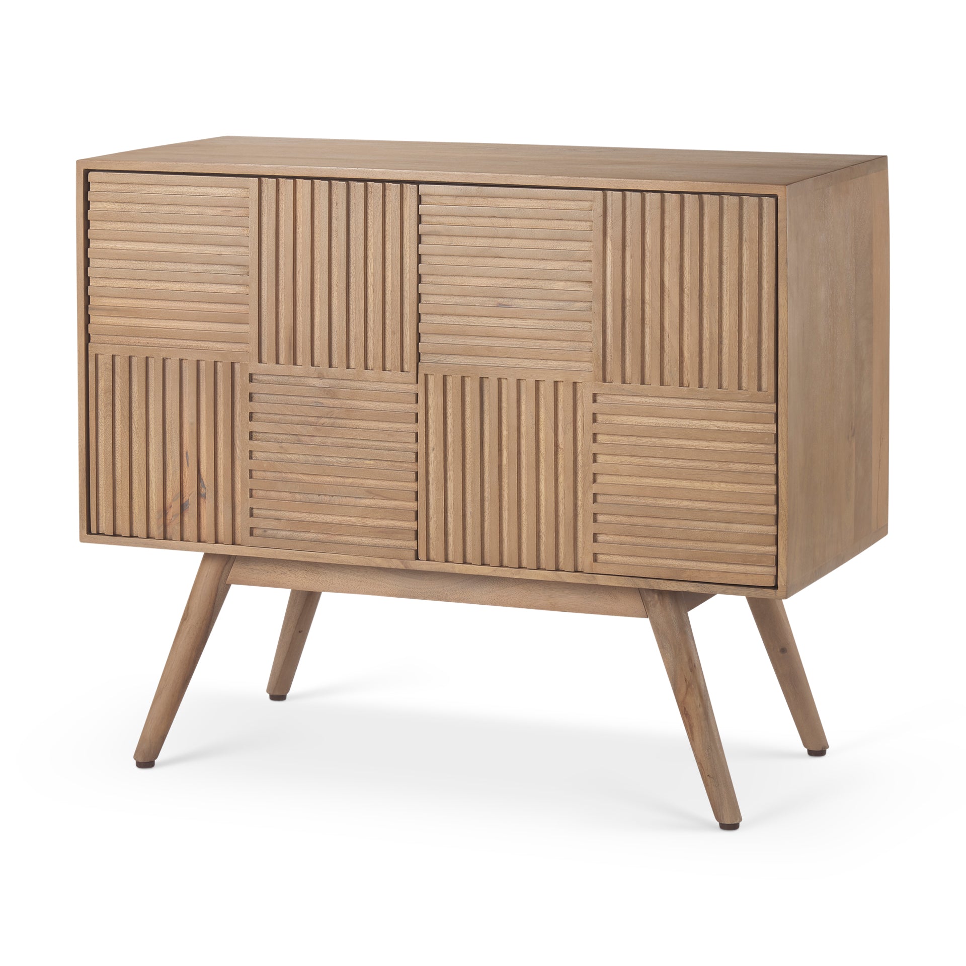 Sable 37.0L x 17.0W x 30.5H Light Brown Wood Accent Cabinet - Central Designs