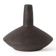 Rylee 6.9H Dark Brown Ceramic Vase - Central Designs