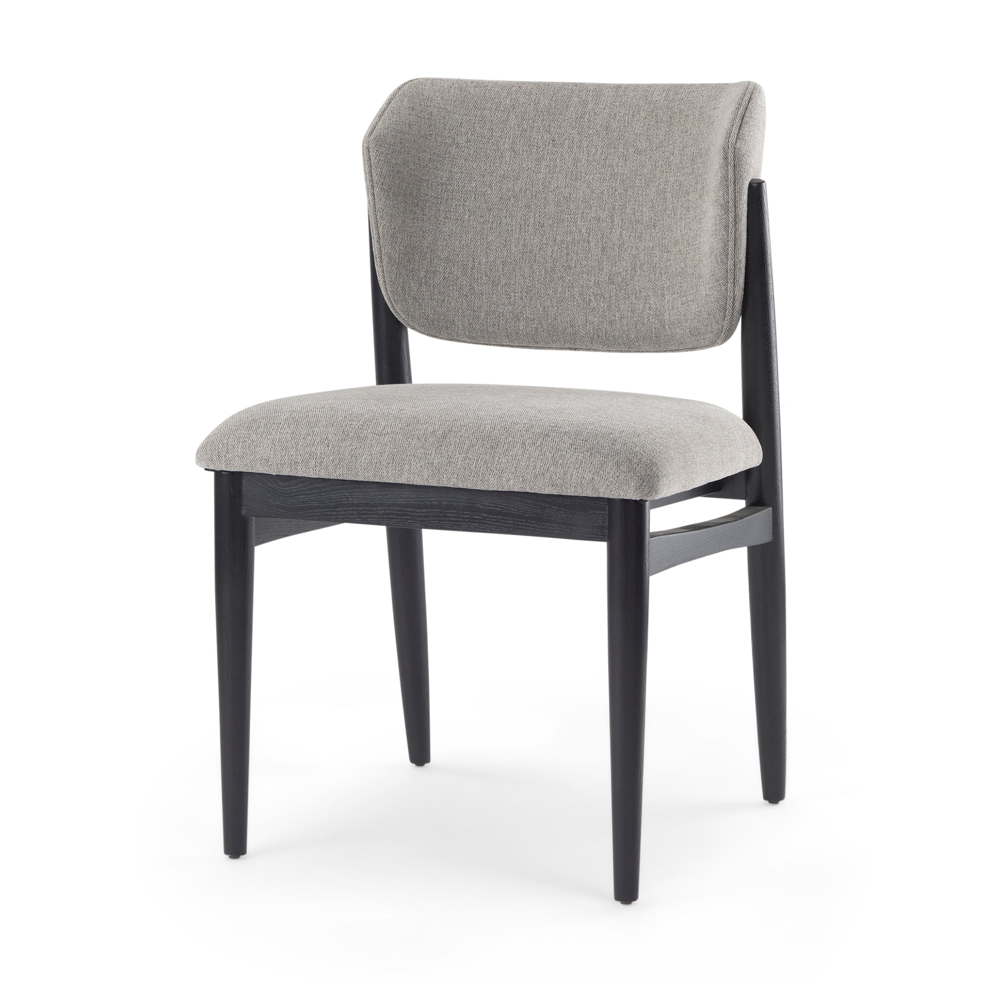 Cline 20.9L x 23.0W x 31.9H Gray Fabric W/Black Wood Dining Chair - Central Designs