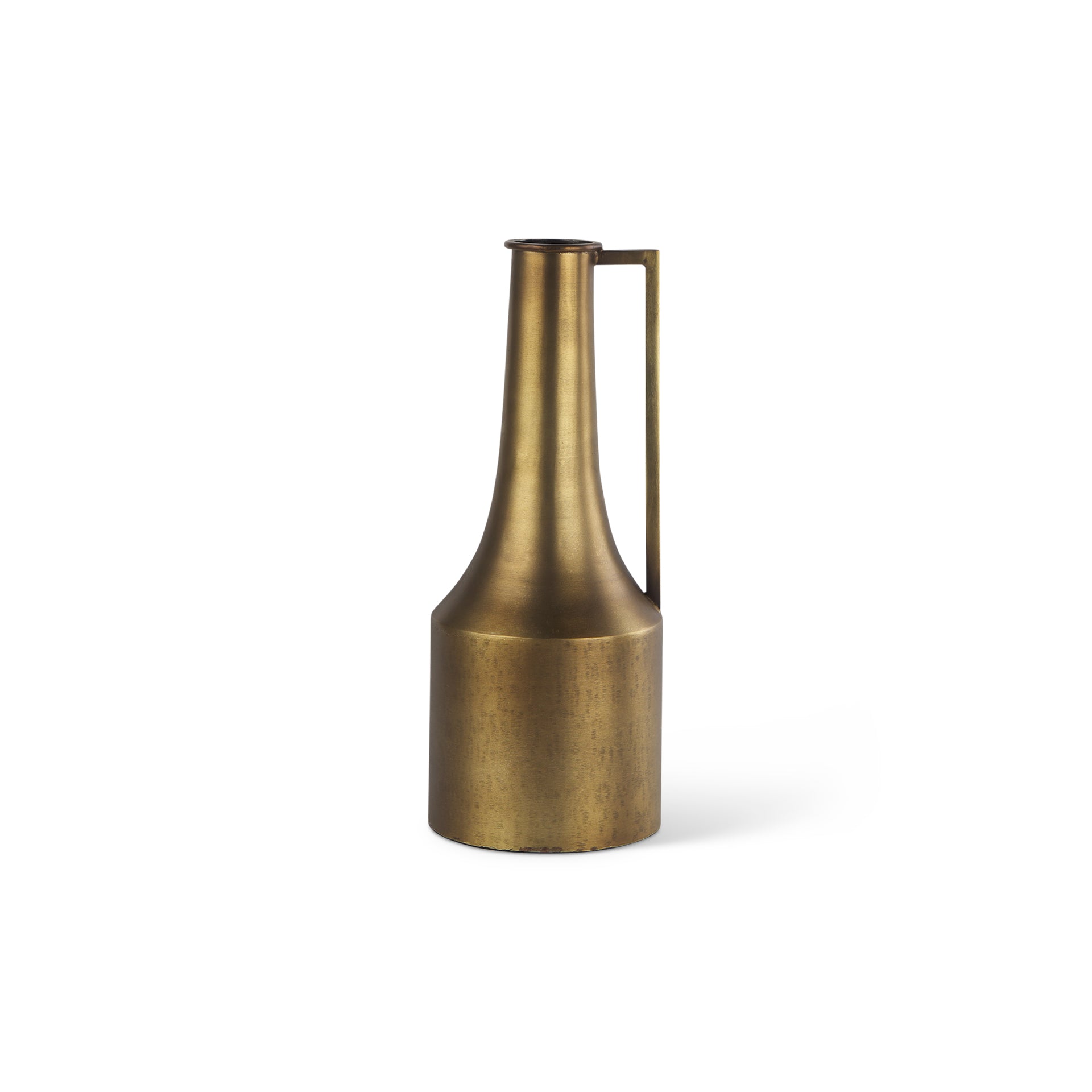 Aubrey Small 14.0H Gold Iron Flower Jug Vase - Central Designs