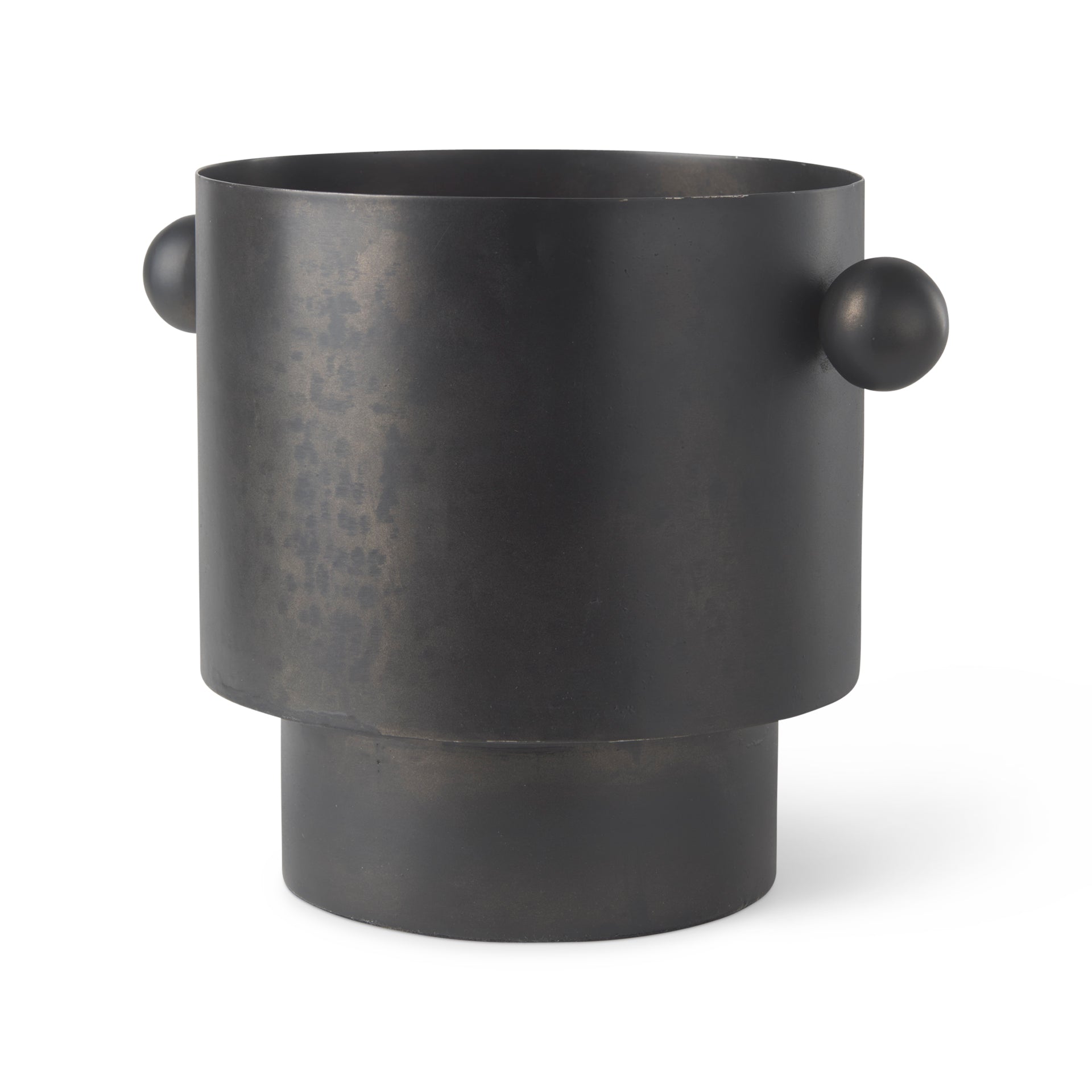 Juno 8.5H Large Black Iron Vase - Central Designs