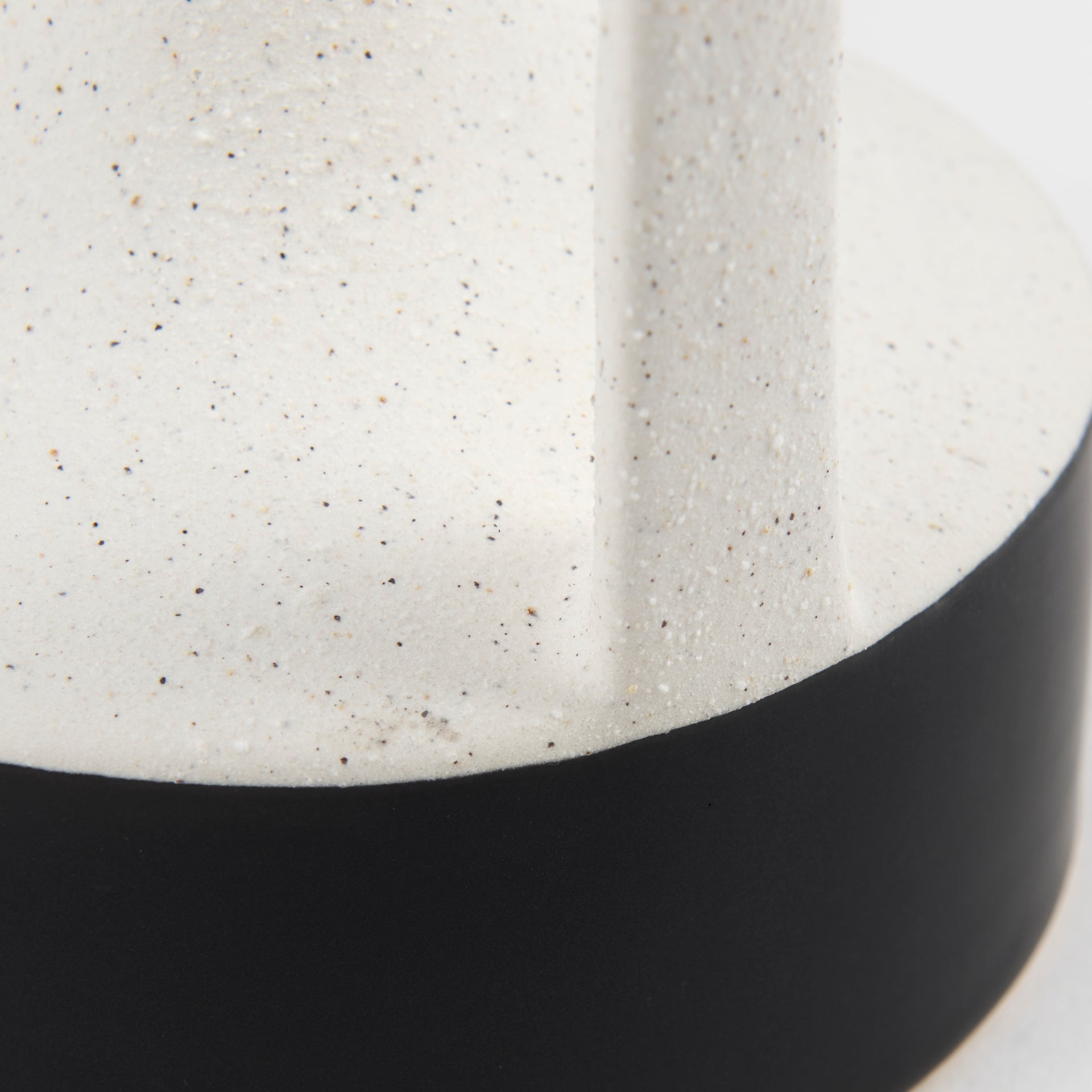 Burton 8.3H Small White and Black Ceramic Jug Vase - Central Designs