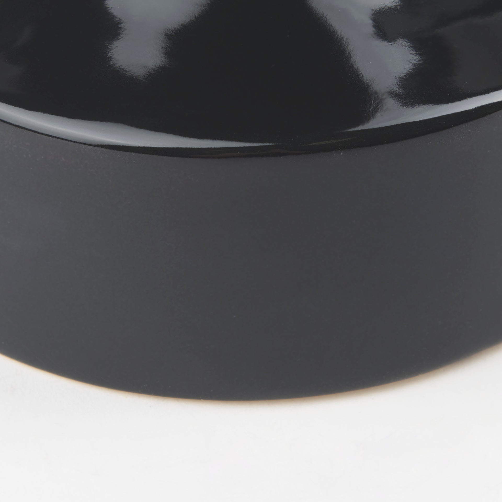 Burton 8.3H Small Glossy and Matte Black Ceramic Jug Vase - Central Designs