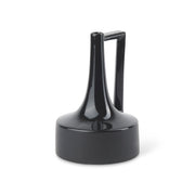 Burton 11.6H Medium Glossy and Matte Black Ceramic Jug Vase - Central Designs