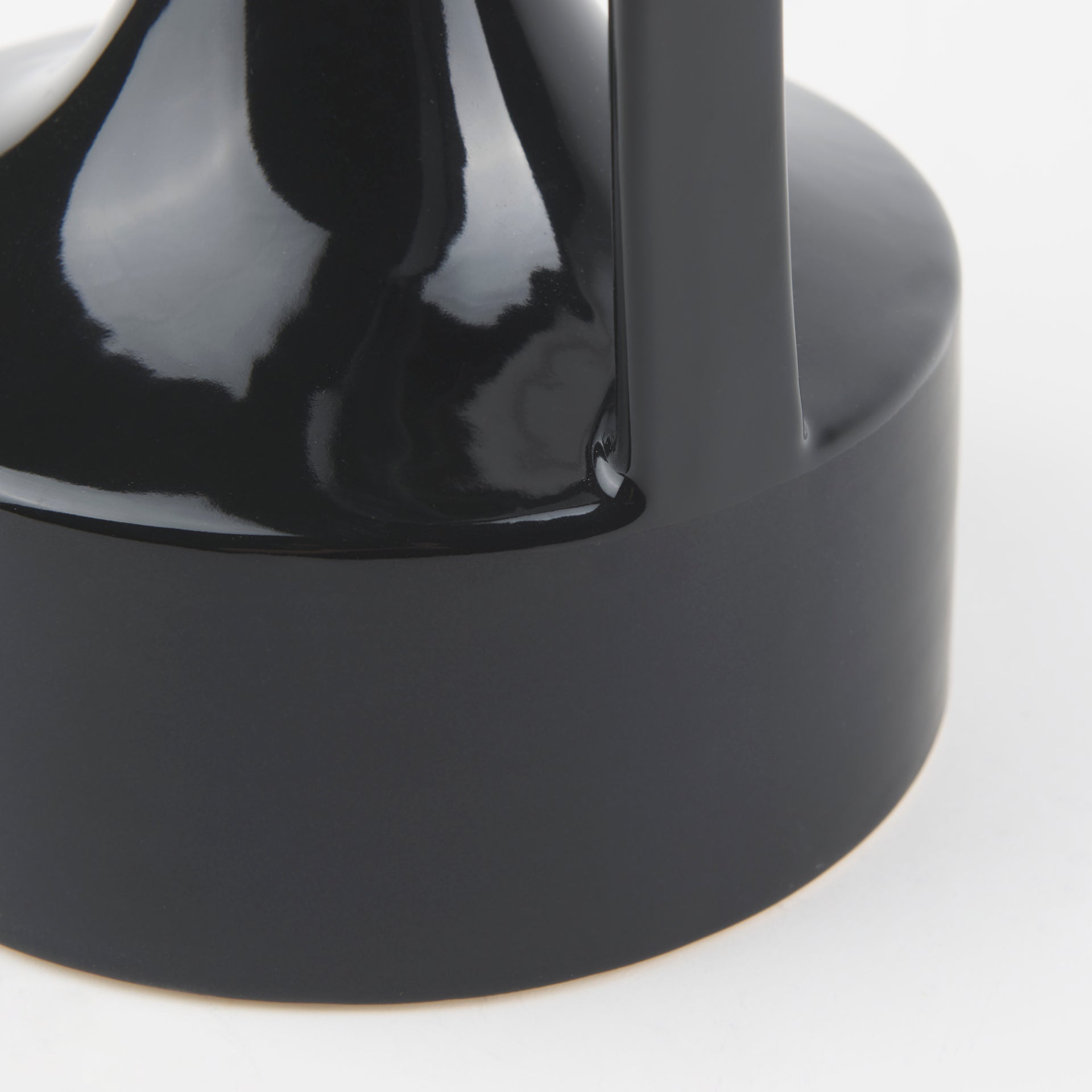 Burton 11.6H Medium Glossy and Matte Black Ceramic Jug Vase - Central Designs