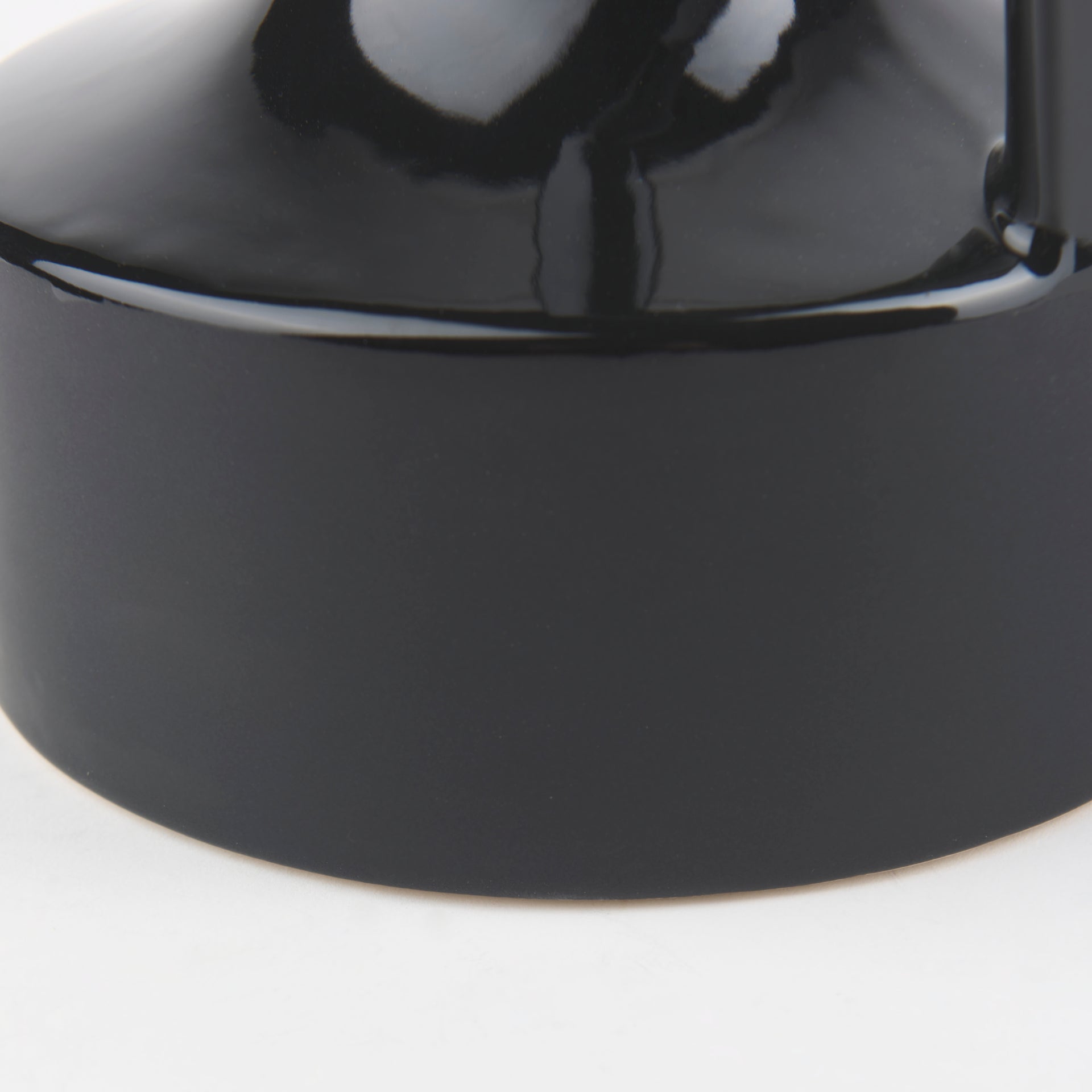 Burton 11.6H Medium Glossy and Matte Black Ceramic Jug Vase - Central Designs