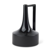 Burton 13.1H Large Glossy and Matte Black Ceramic Jug Vase - Central Designs