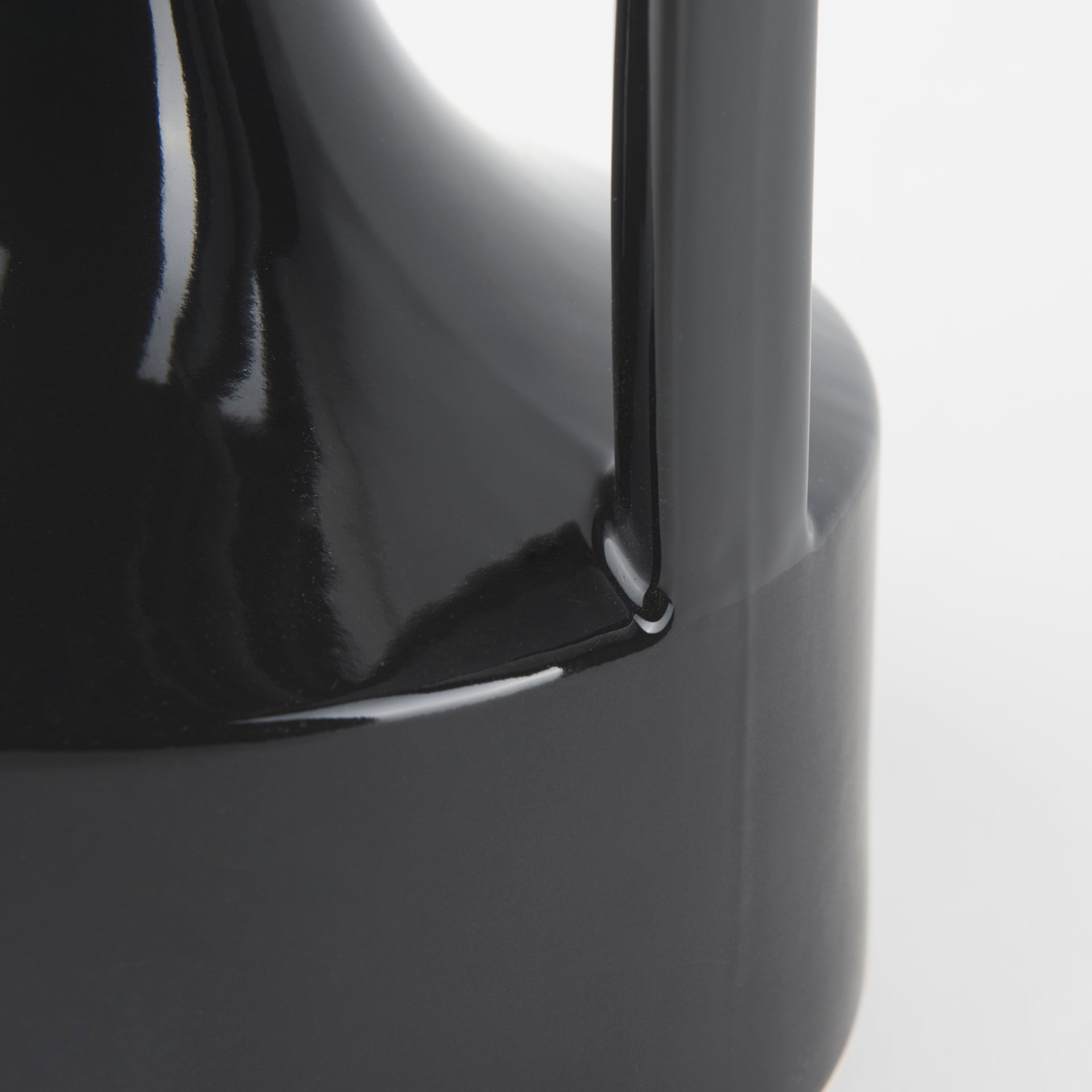Burton 13.1H Large Glossy and Matte Black Ceramic Jug Vase - Central Designs
