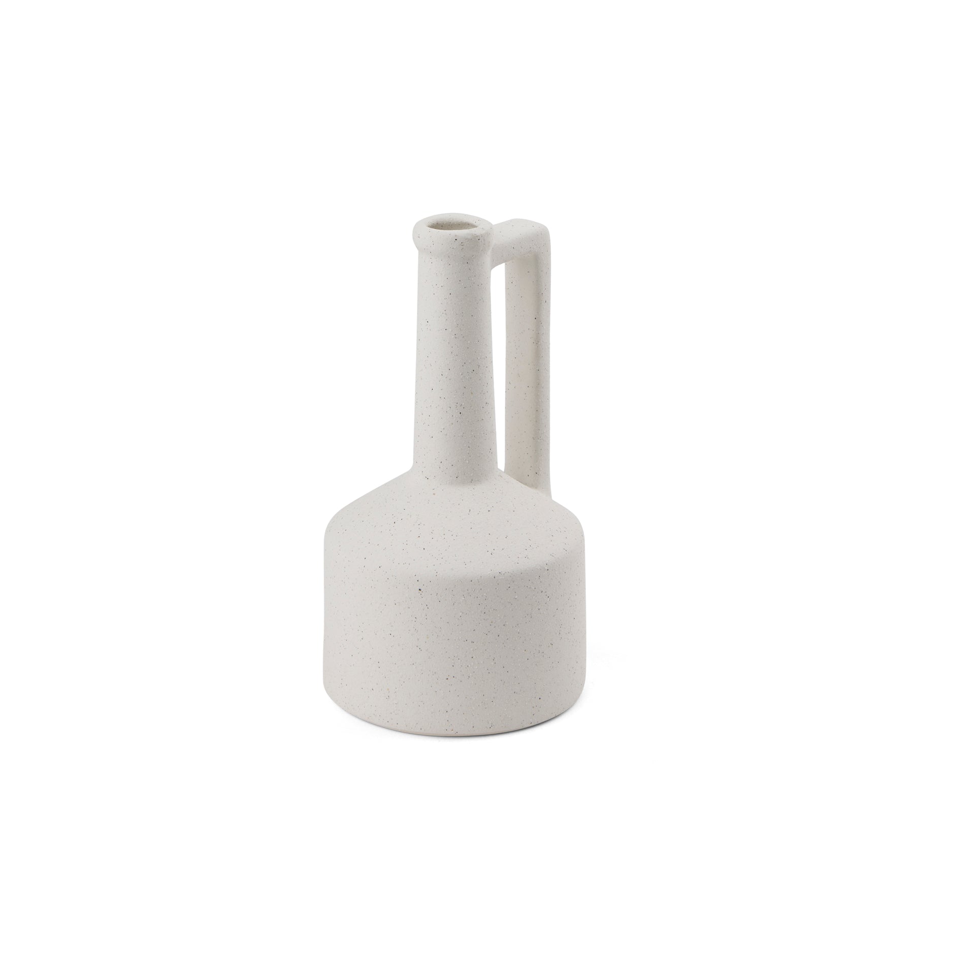 Burton 10.8H Small White Ceramic Jug Vase - Central Designs