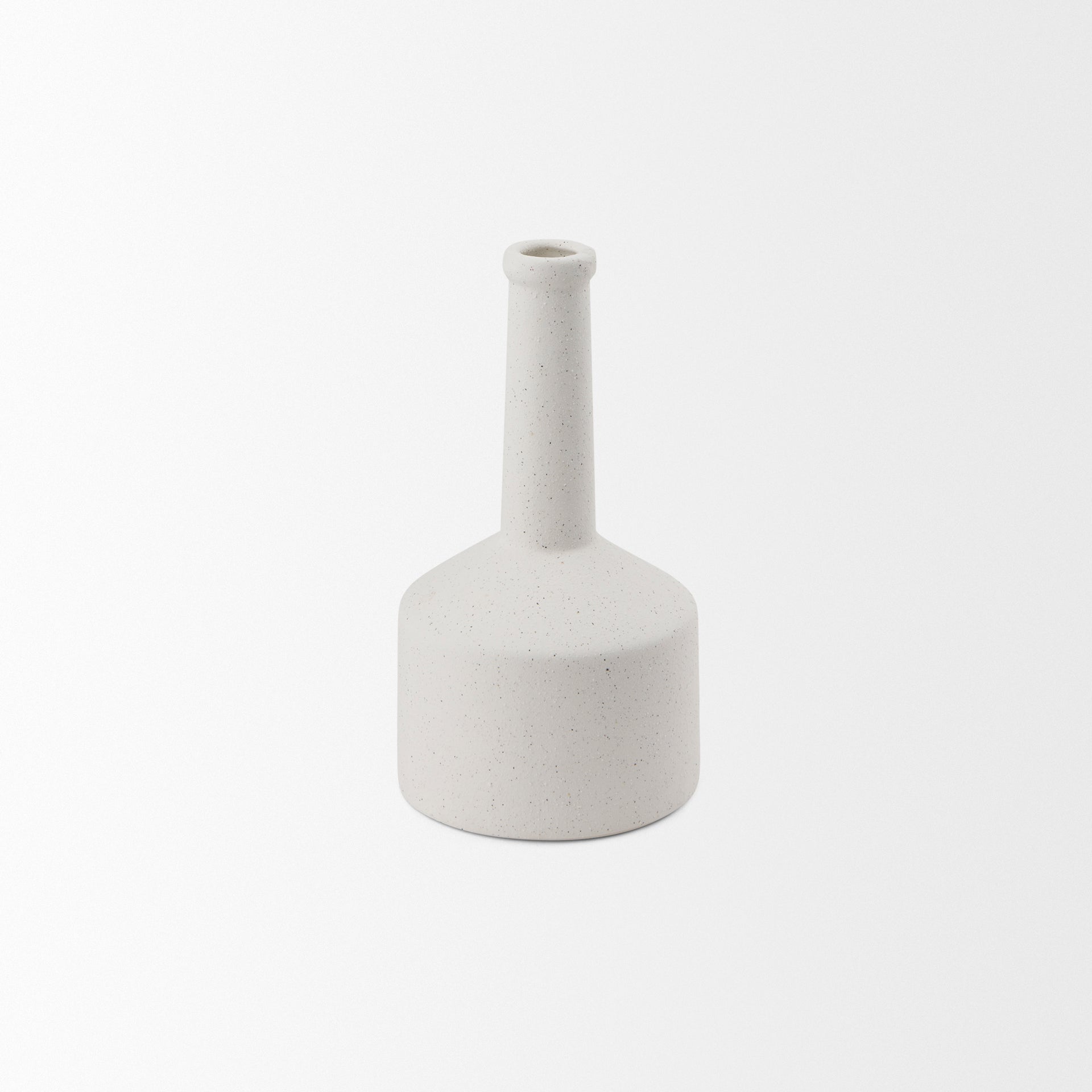 Burton 10.8H Small White Ceramic Jug Vase - Central Designs